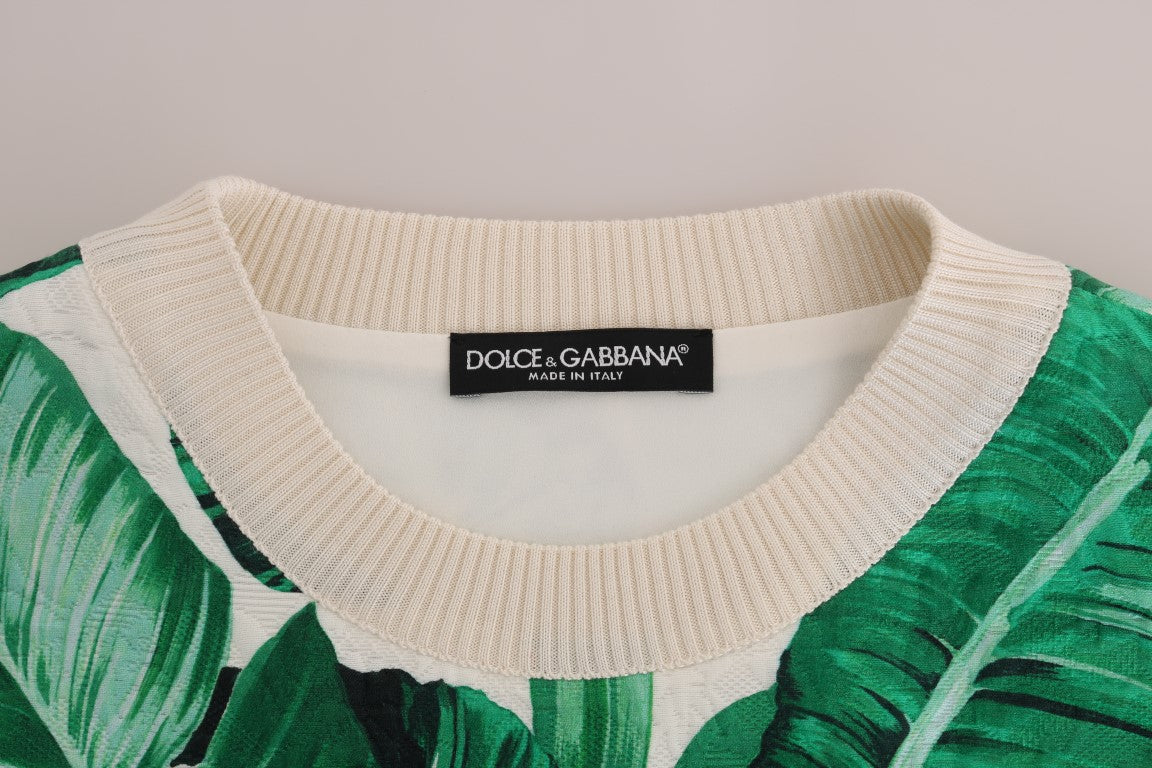 Dolce & Gabbana Pineapple Banana Sequins Crewneck Sweater