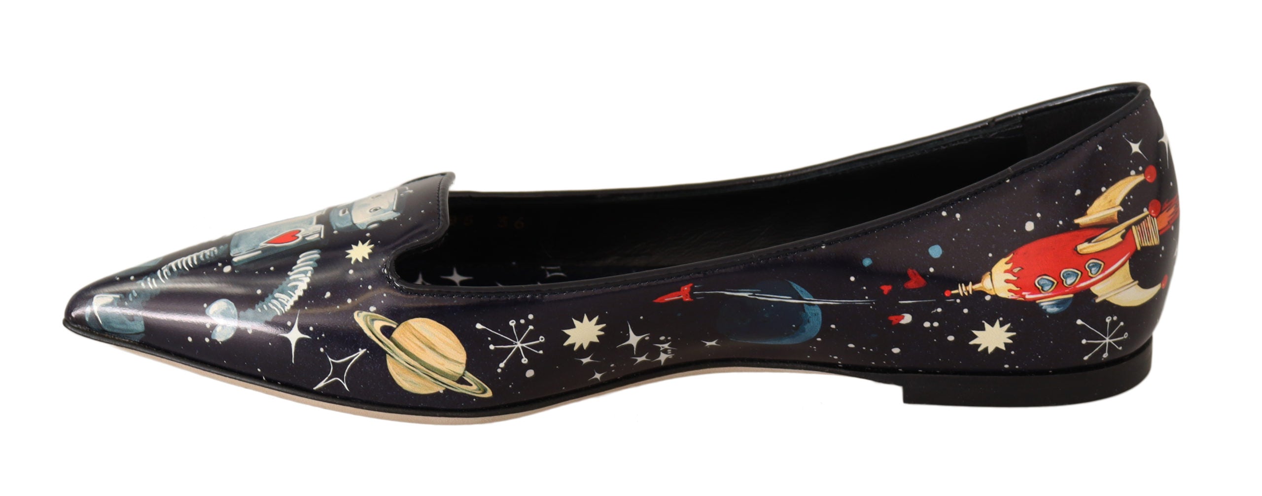 Dolce & Gabbana Black Outer Space Ballerina Loafers