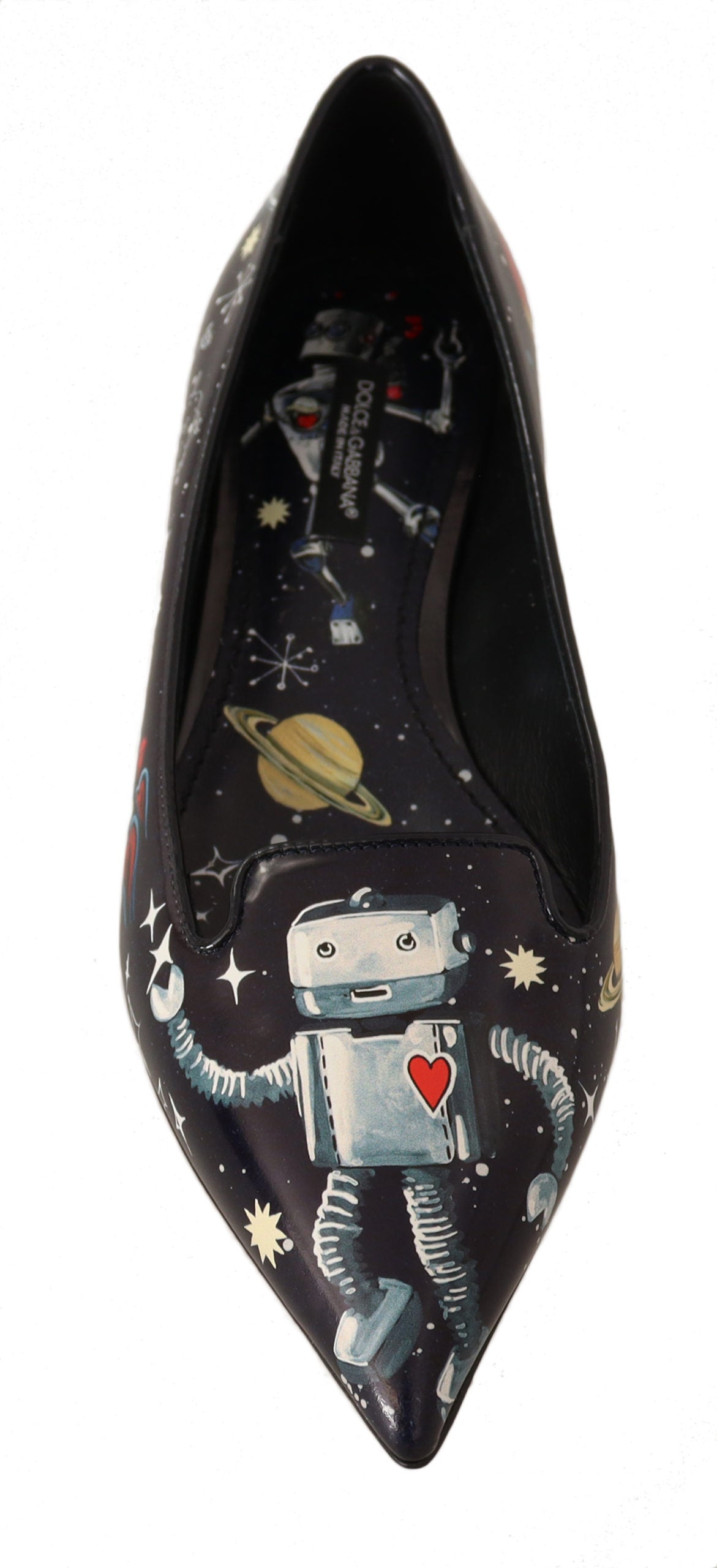 Dolce & Gabbana Black Outer Space Ballerina Loafers