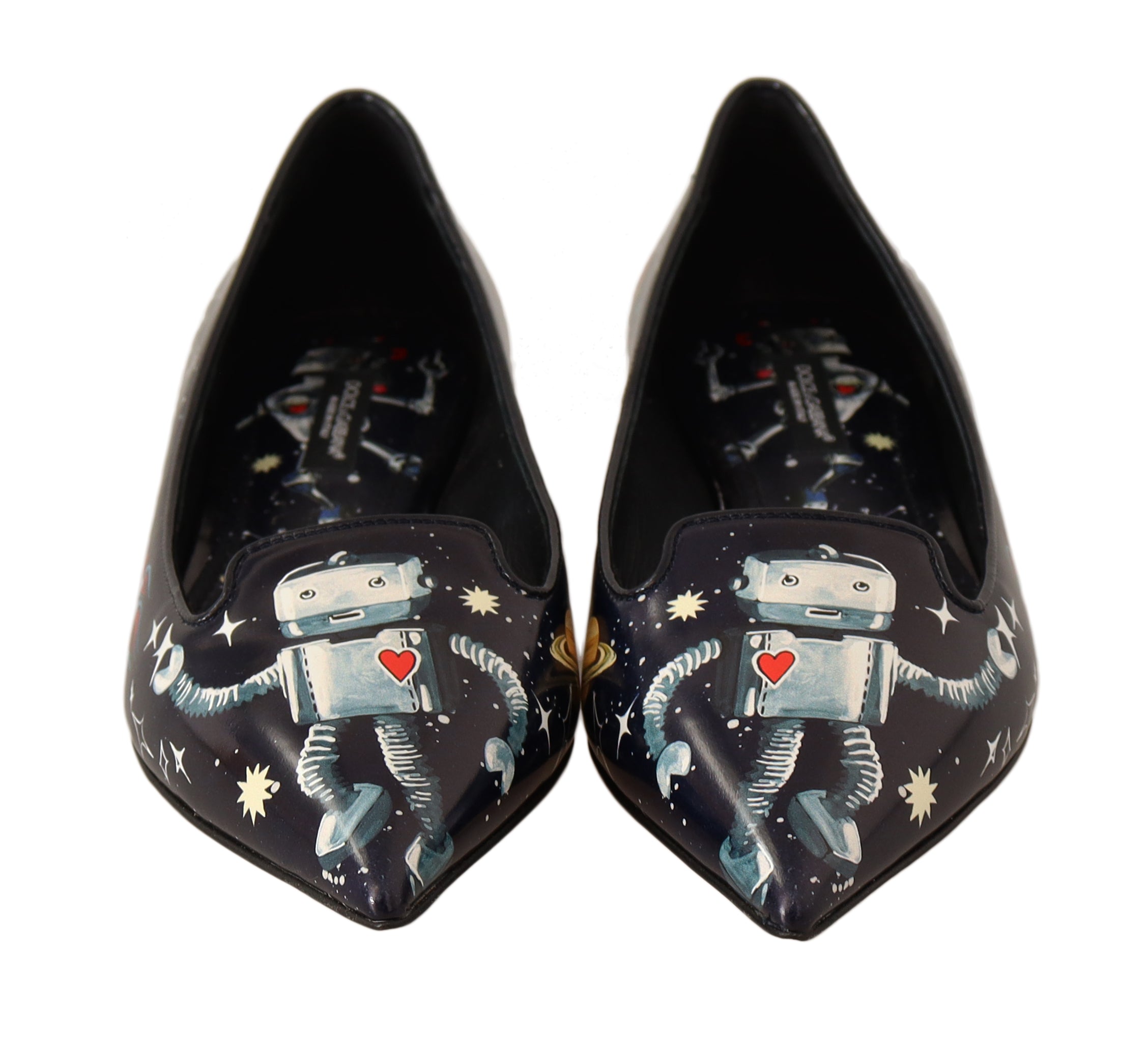 Dolce & Gabbana Black Outer Space Ballerina Loafers