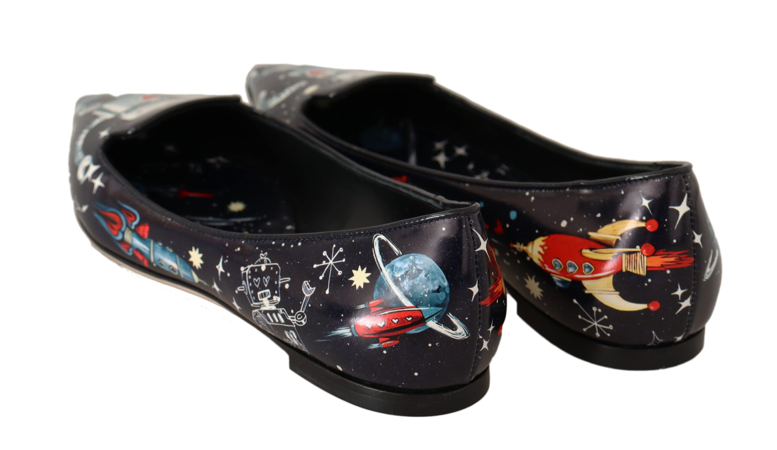 Dolce & Gabbana Black Outer Space Ballerina Loafers