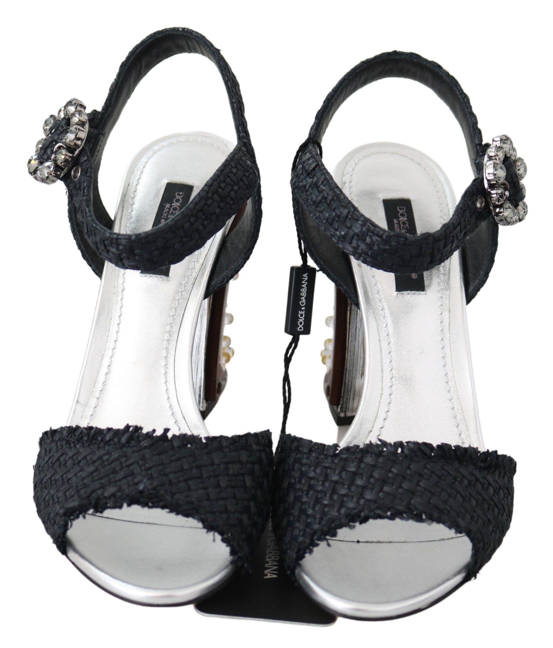 Dolce & Gabbana Black Crystals LED LIGHTS Sandals Shoes