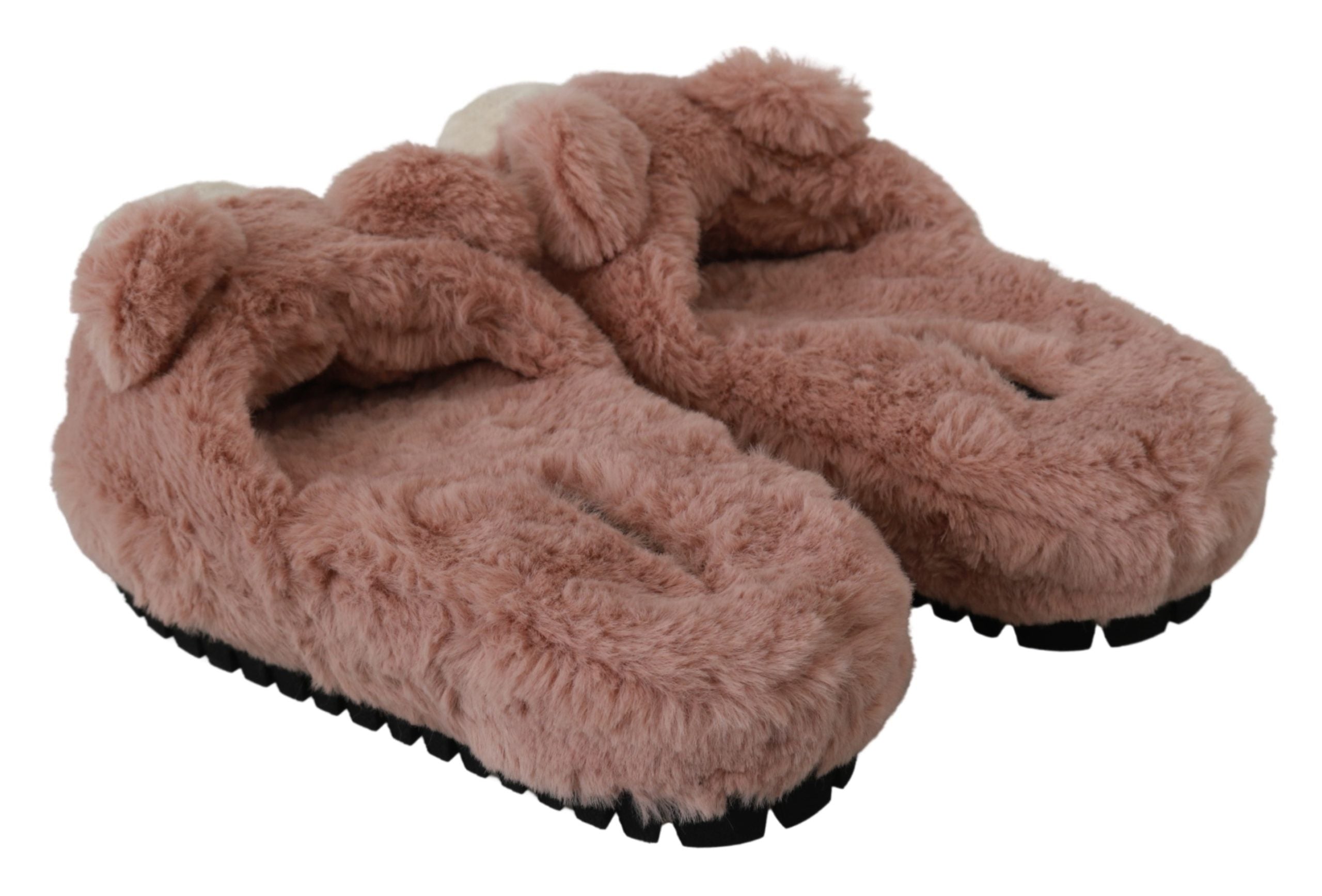 Dolce & Gabbana Pink Bear House Slippers Sandals Shoes