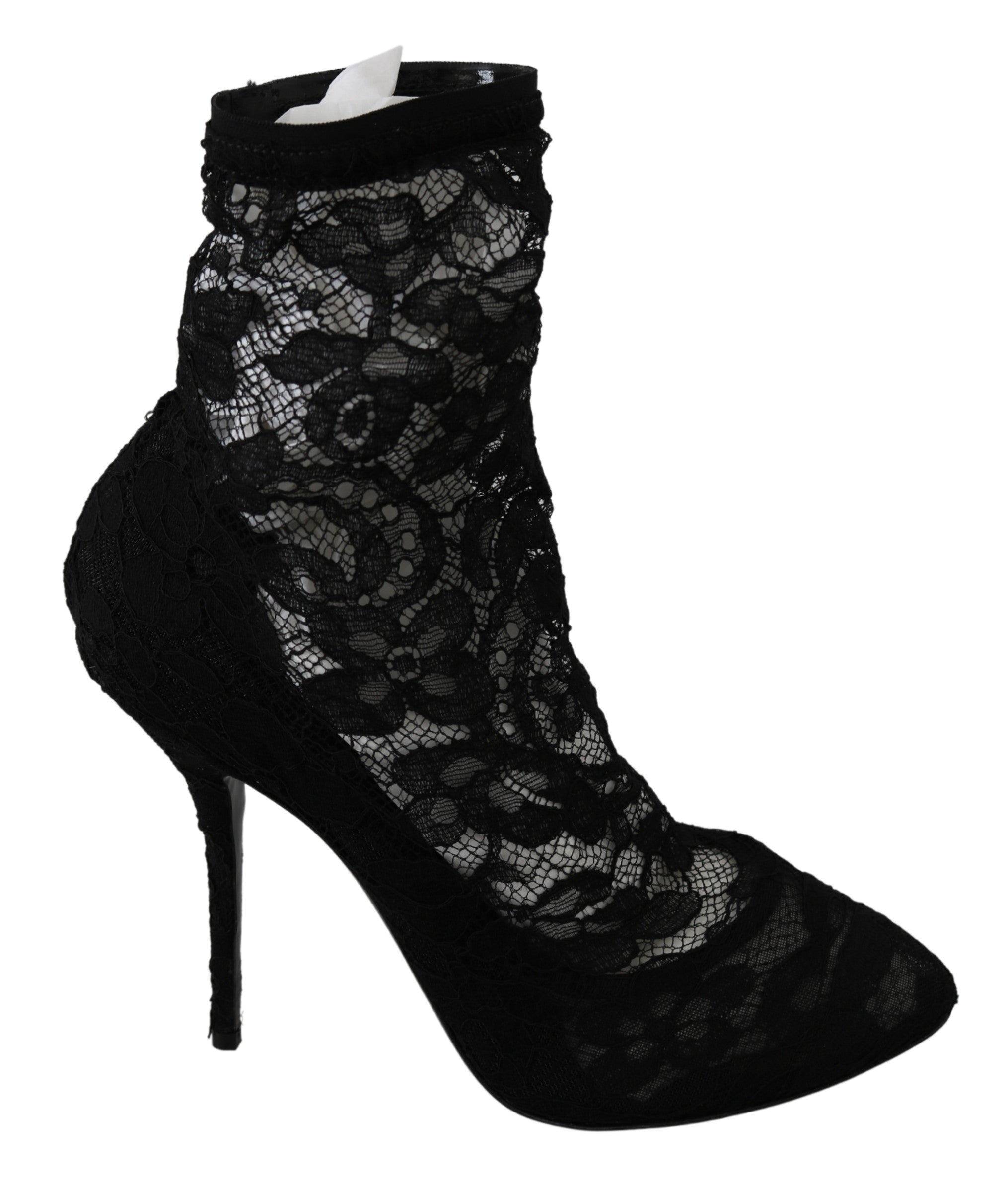 Dolce & Gabbana Black Lace Taormina High Pumps Shoes