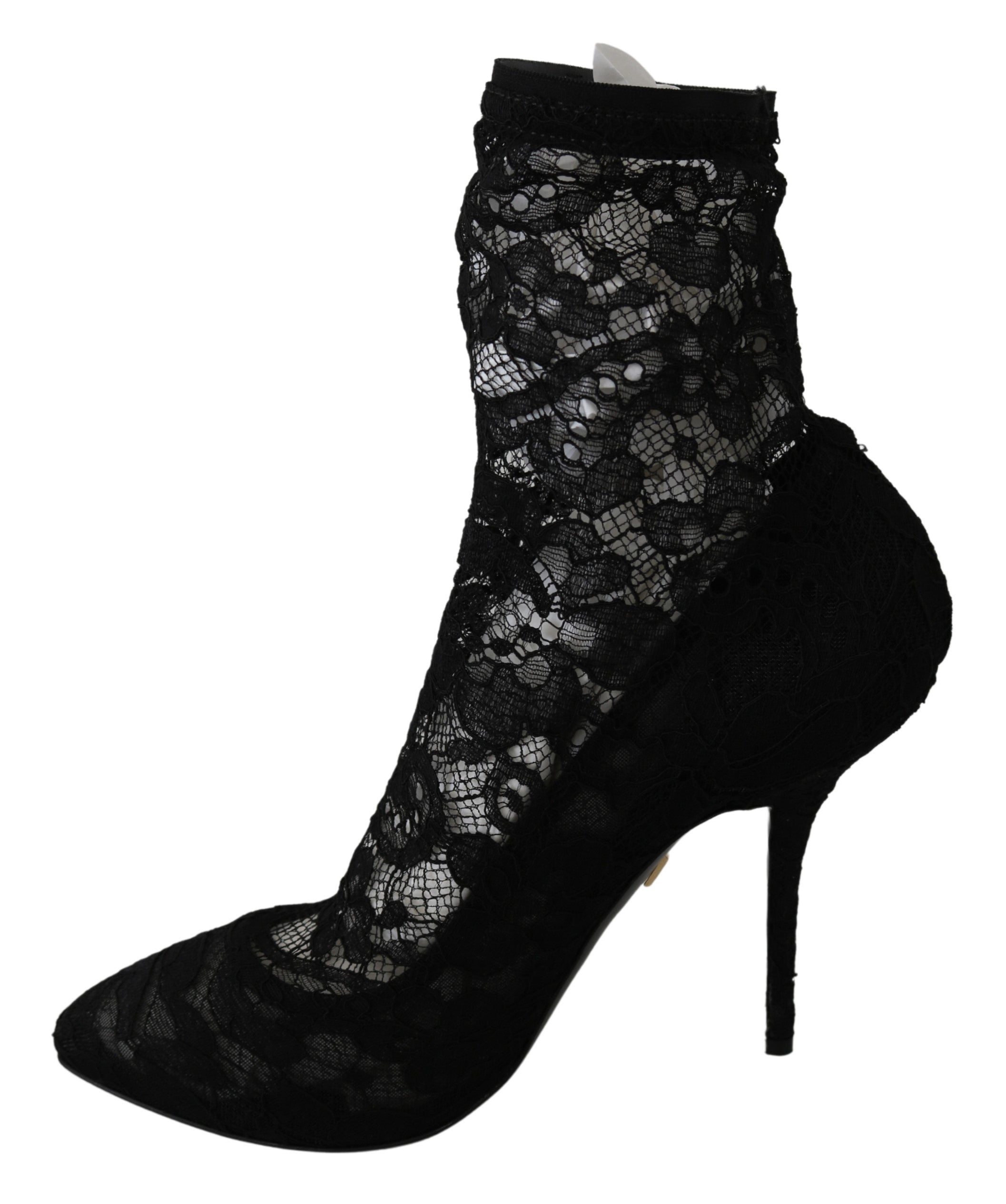 Dolce & Gabbana Black Lace Taormina High Pumps Shoes