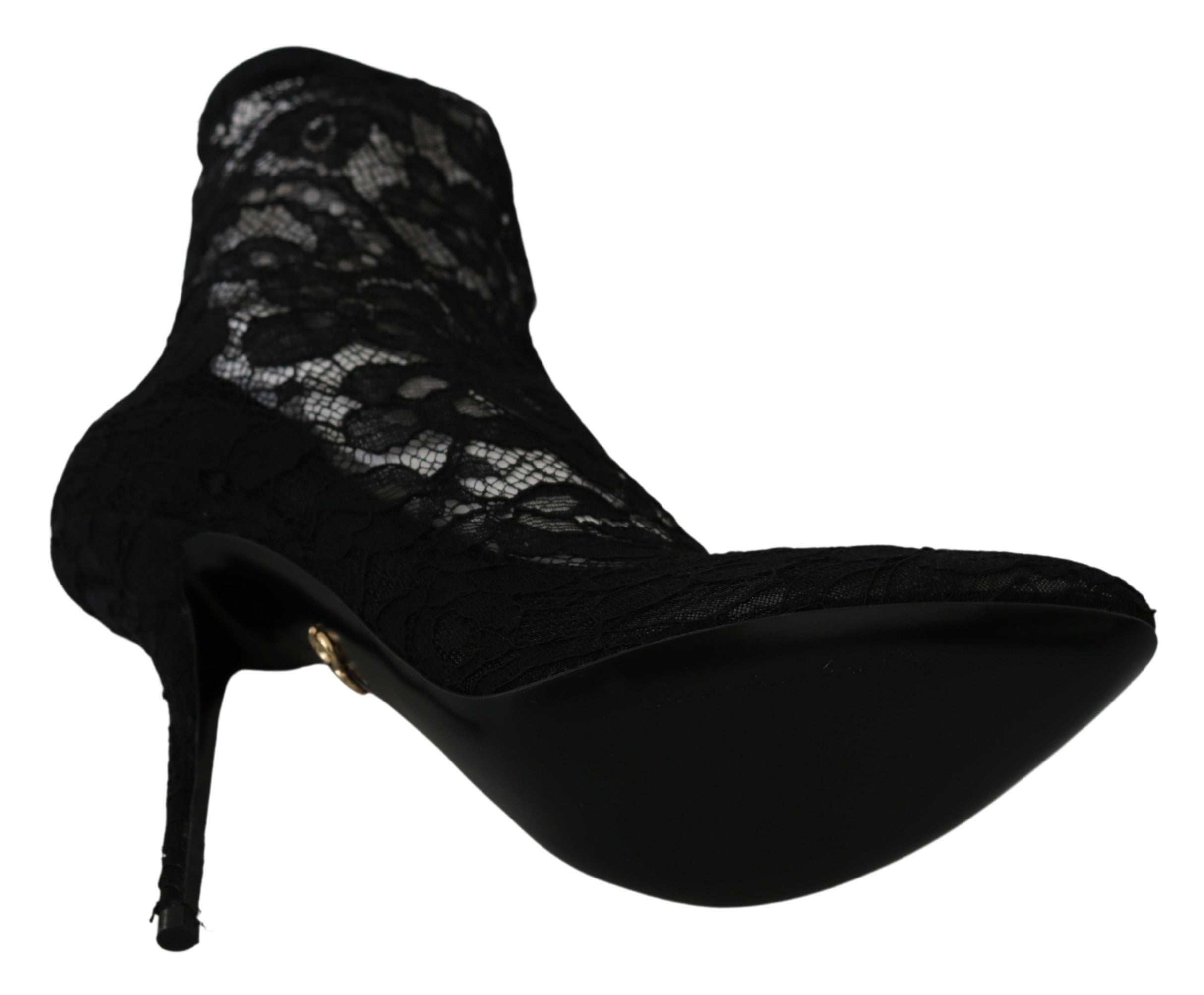 Dolce & Gabbana Black Lace Taormina High Pumps Shoes