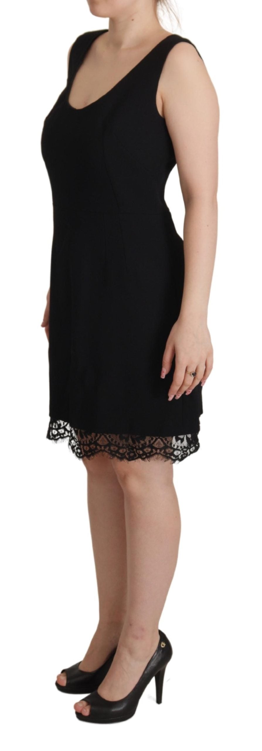 Dolce & Gabbana Black Lace Sheath A-line Mini SARTORIA Dress