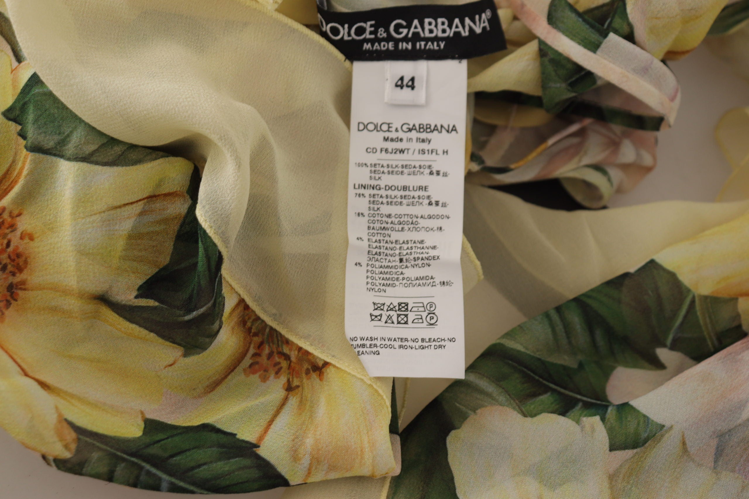 Dolce & Gabbana Multicolor Silk Floral Print Long Dress