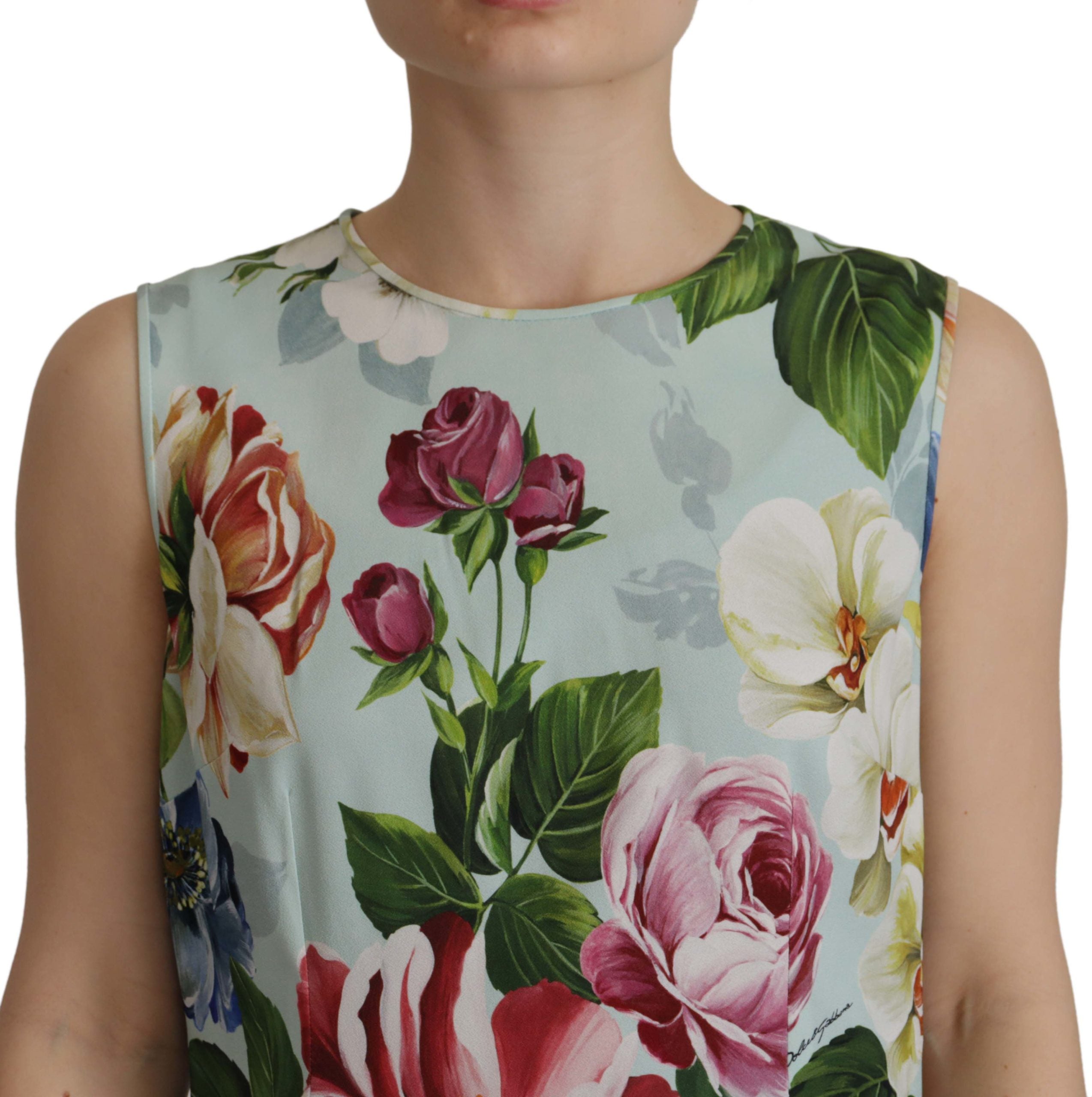 Dolce & Gabbana Rose Print Sleeveless Casual Tank Tropical Top