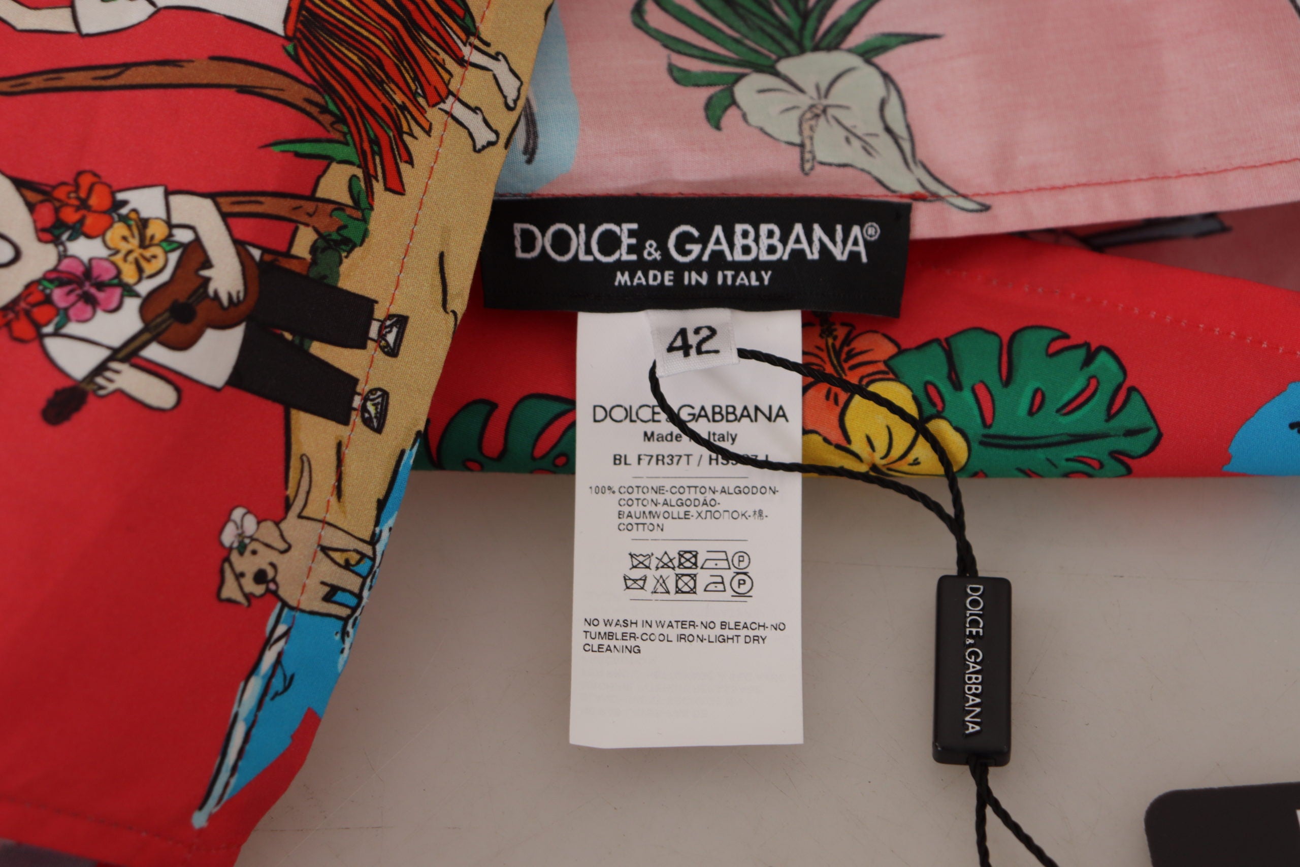 Dolce & Gabbana Red #dgfamily Print Cotton T-shirt Blouse