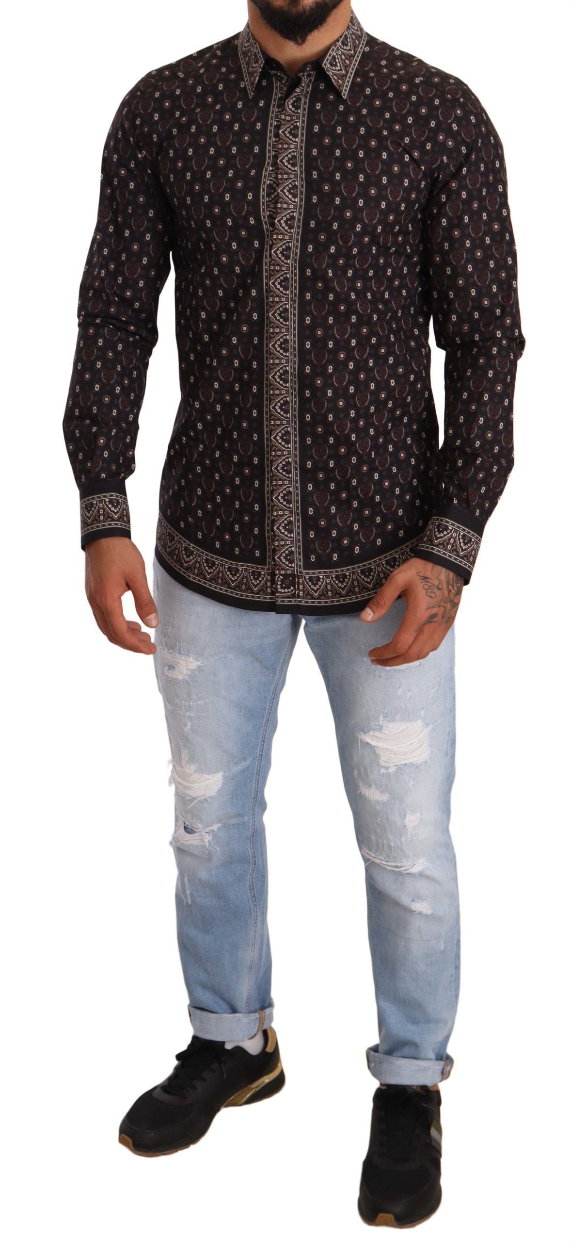 Dolce & Gabbana Multicolor Double-Breasted Patchwork Jacquard Blazer Jacket