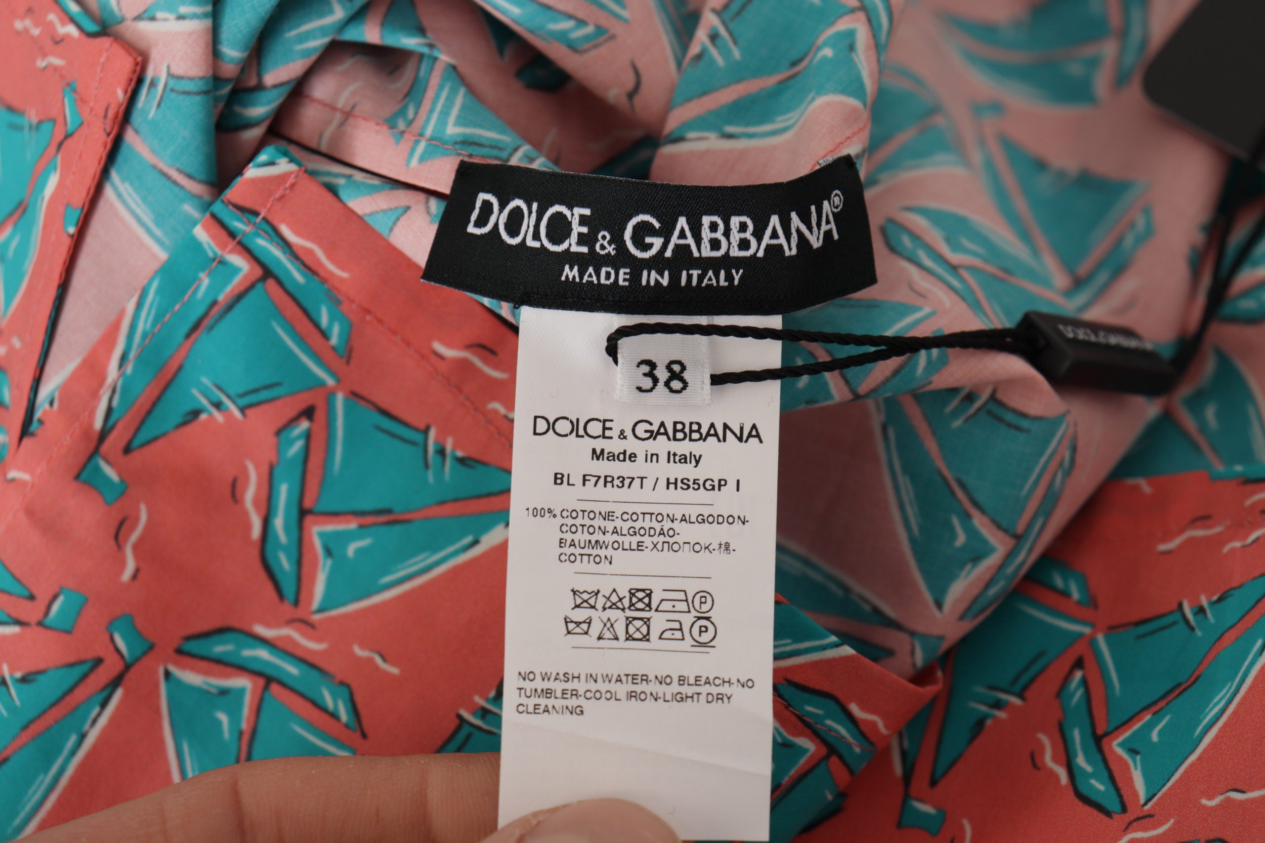 Dolce & Gabbana Pink Sail Boat Print Cotton T-shirt