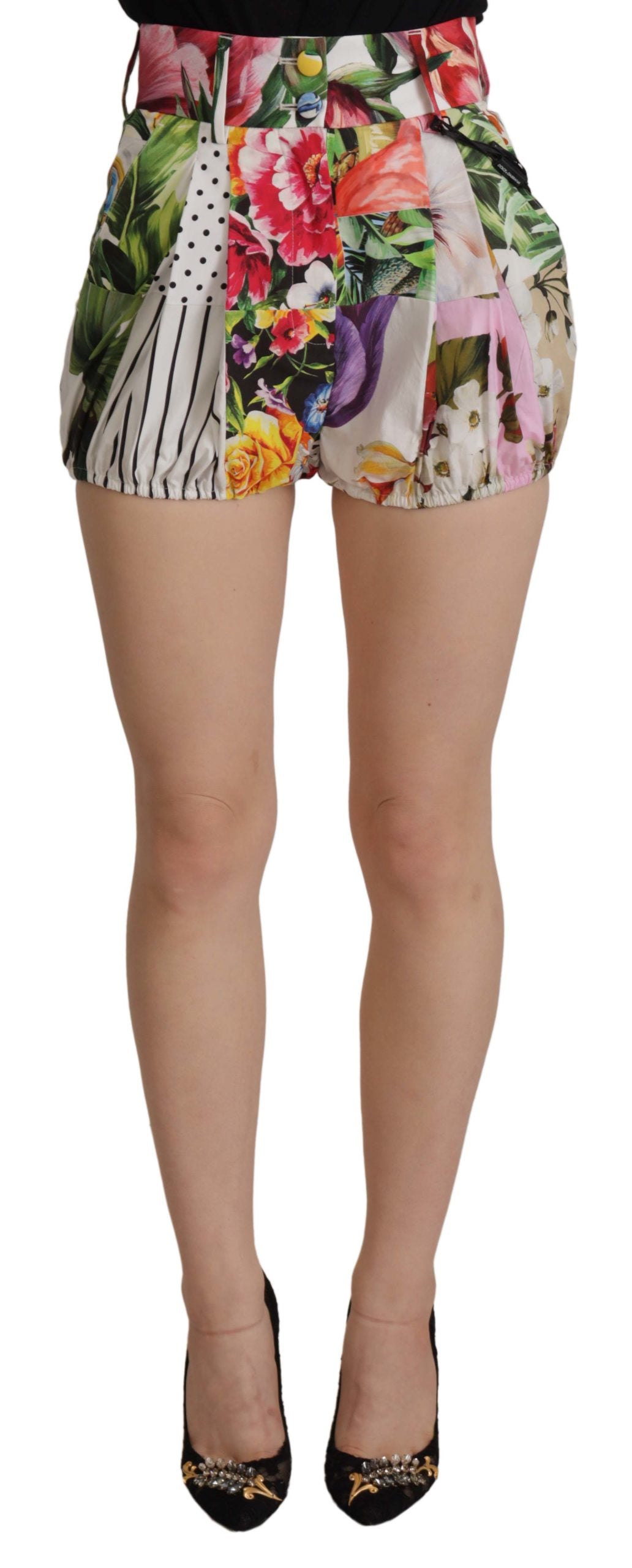 Dolce & Gabbana Multicolor High Waist Hot Pants Shorts