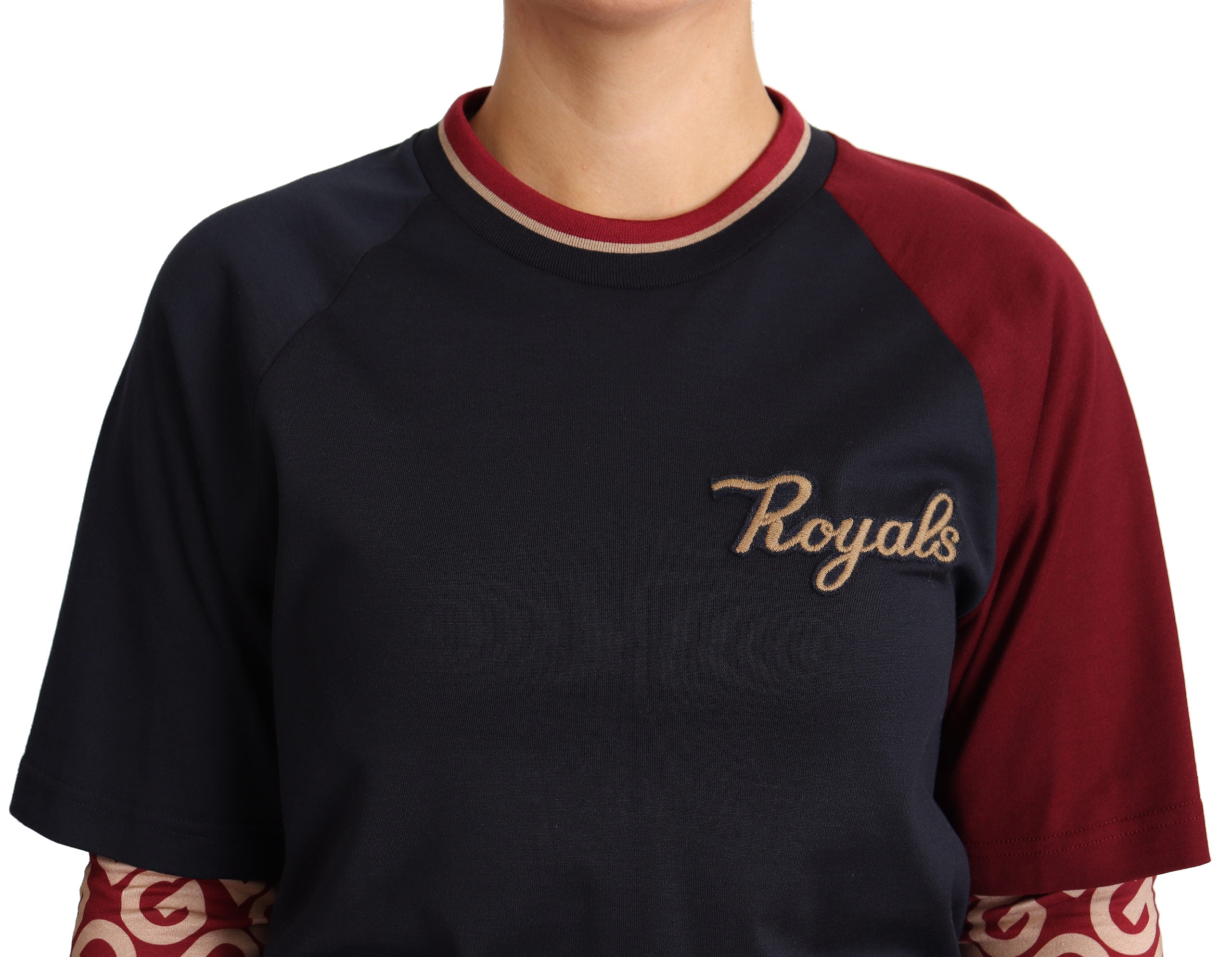 Dolce & Gabbana Multicolor Royals Crewneck Pullover Sweater