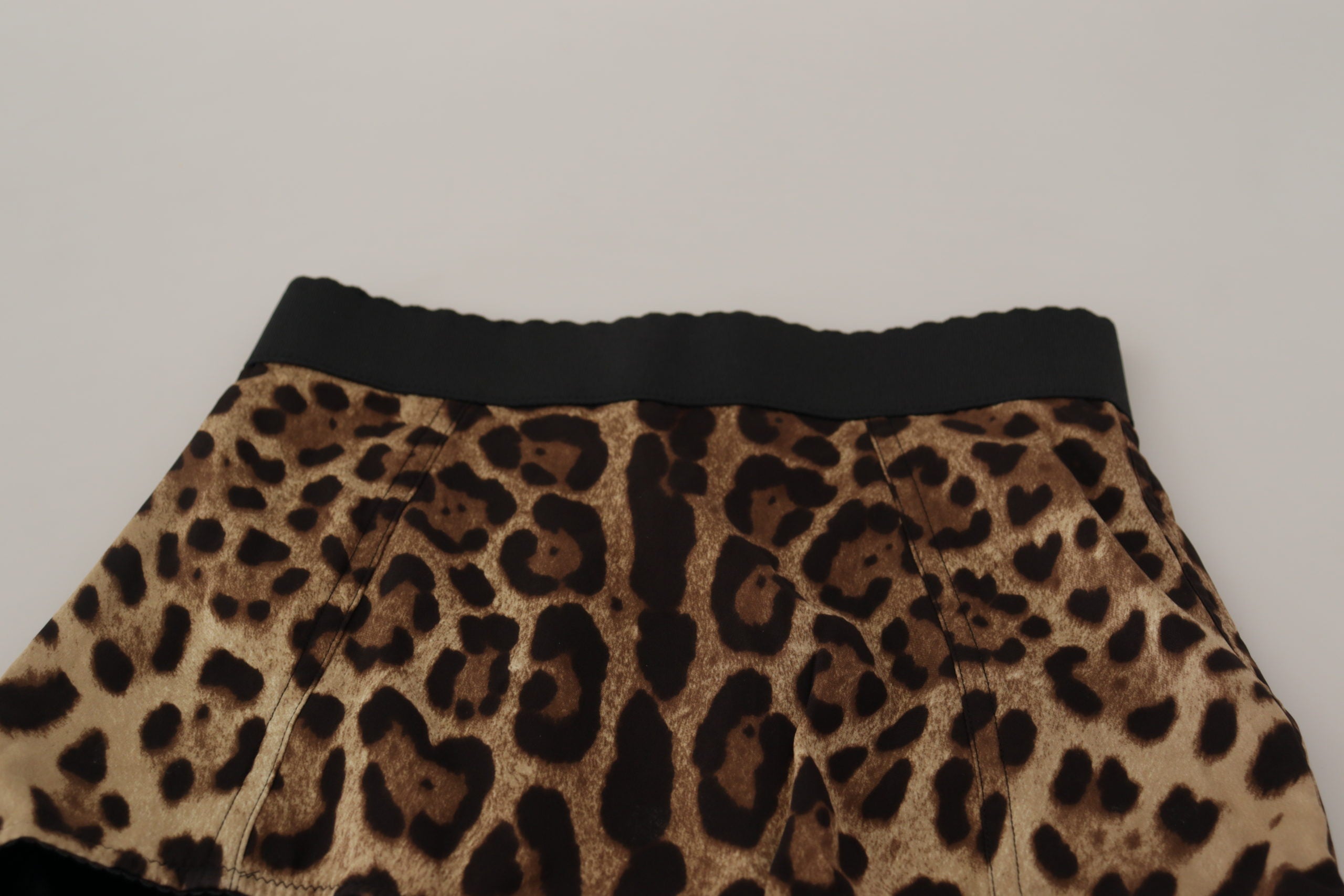 Dolce & Gabbana Brown Leopard Silk Stretch Hot Pants Shorts