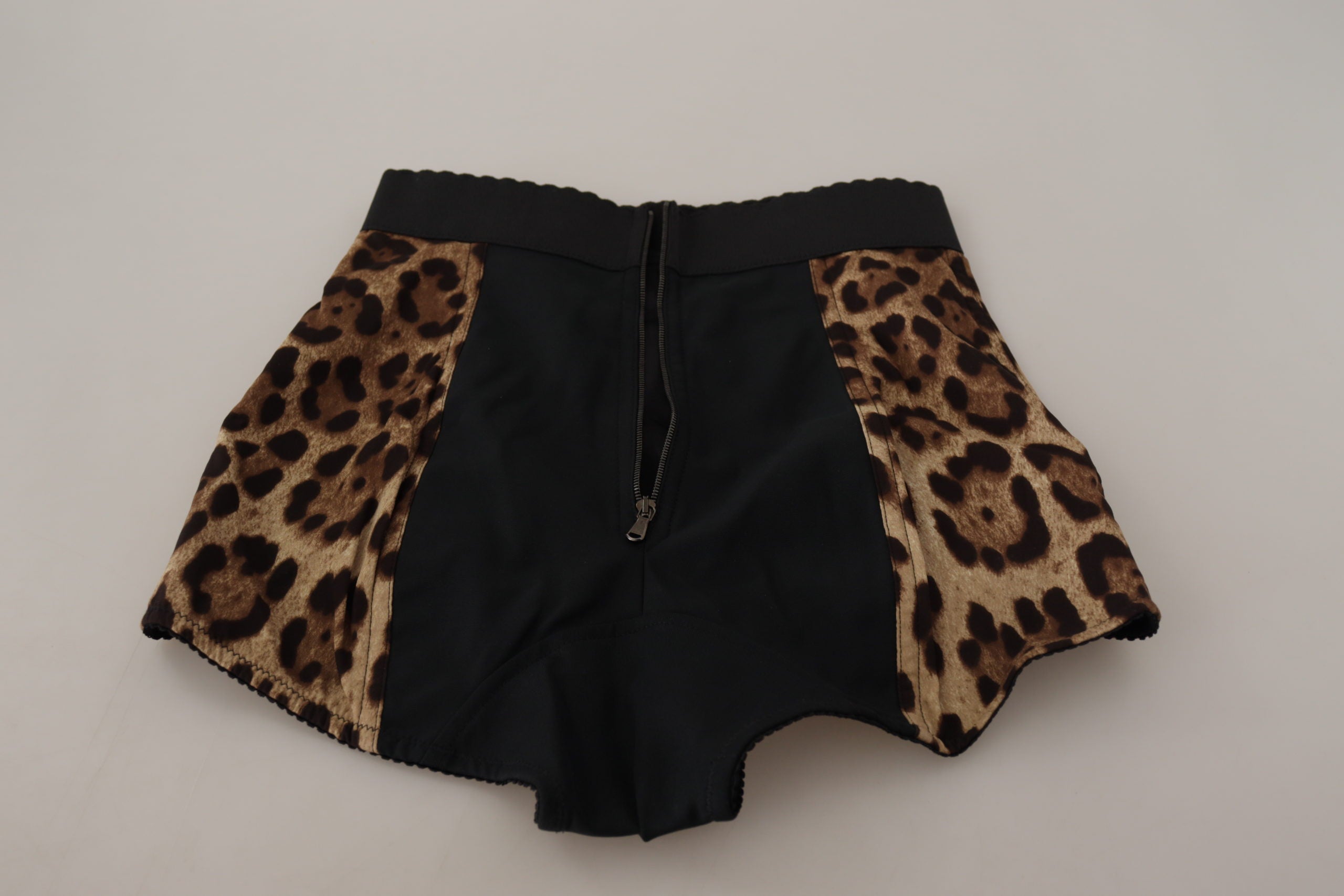 Dolce & Gabbana Brown Leopard Silk Stretch Hot Pants Shorts