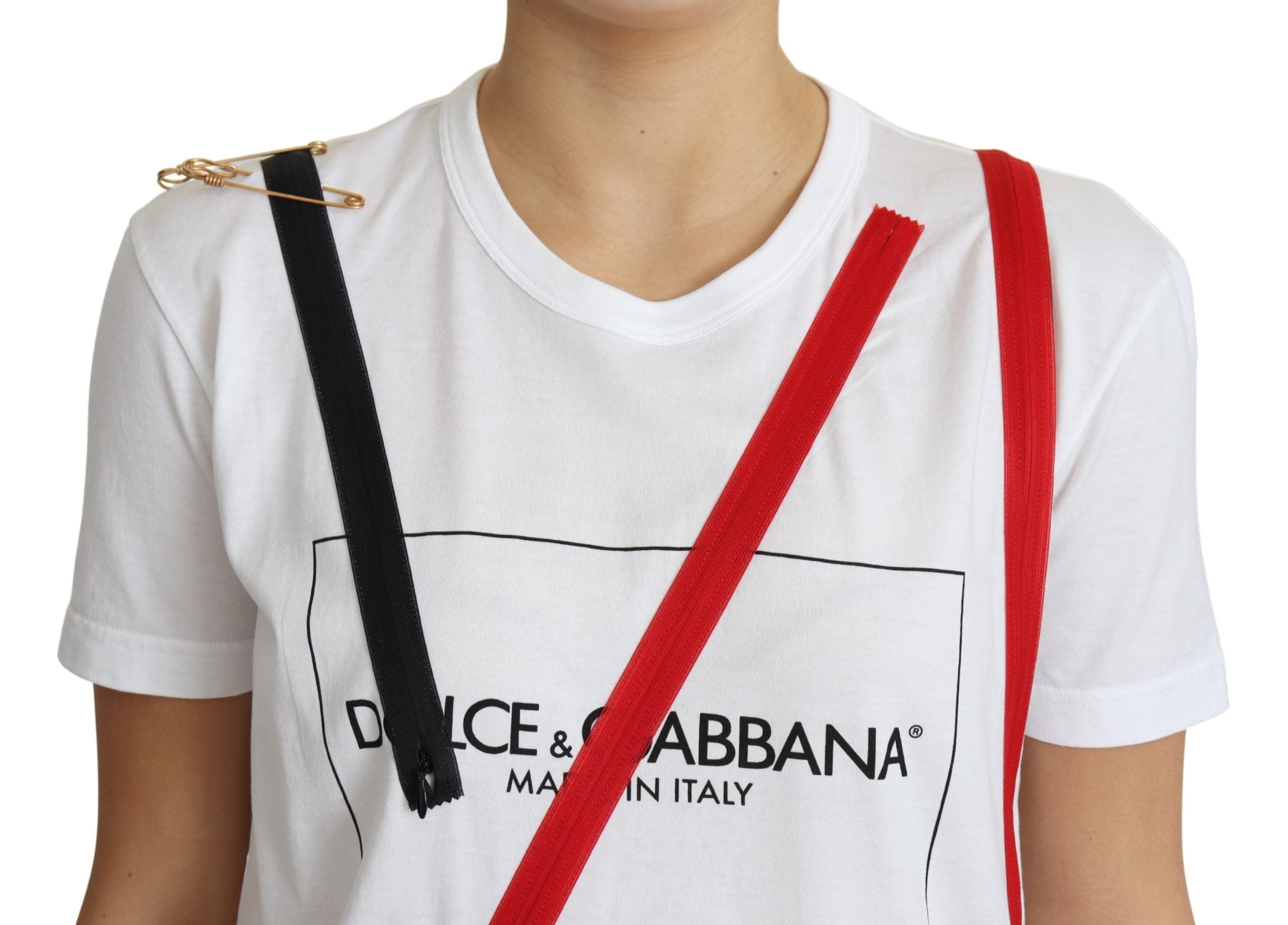 Dolce & Gabbana White Hand Made Limited Edition Embellished Top