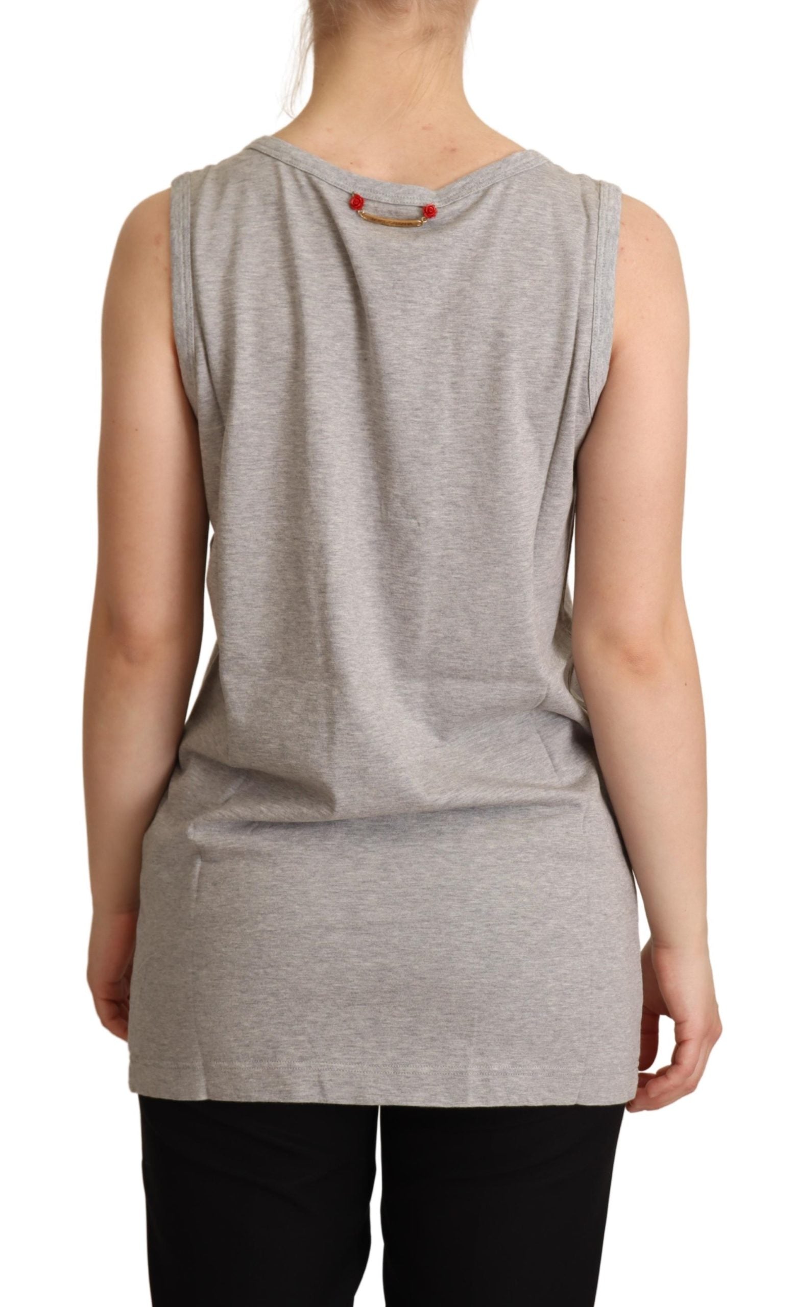 Dolce & Gabbana Gray Cotton MILLENNIALS Tank Top T-shirt