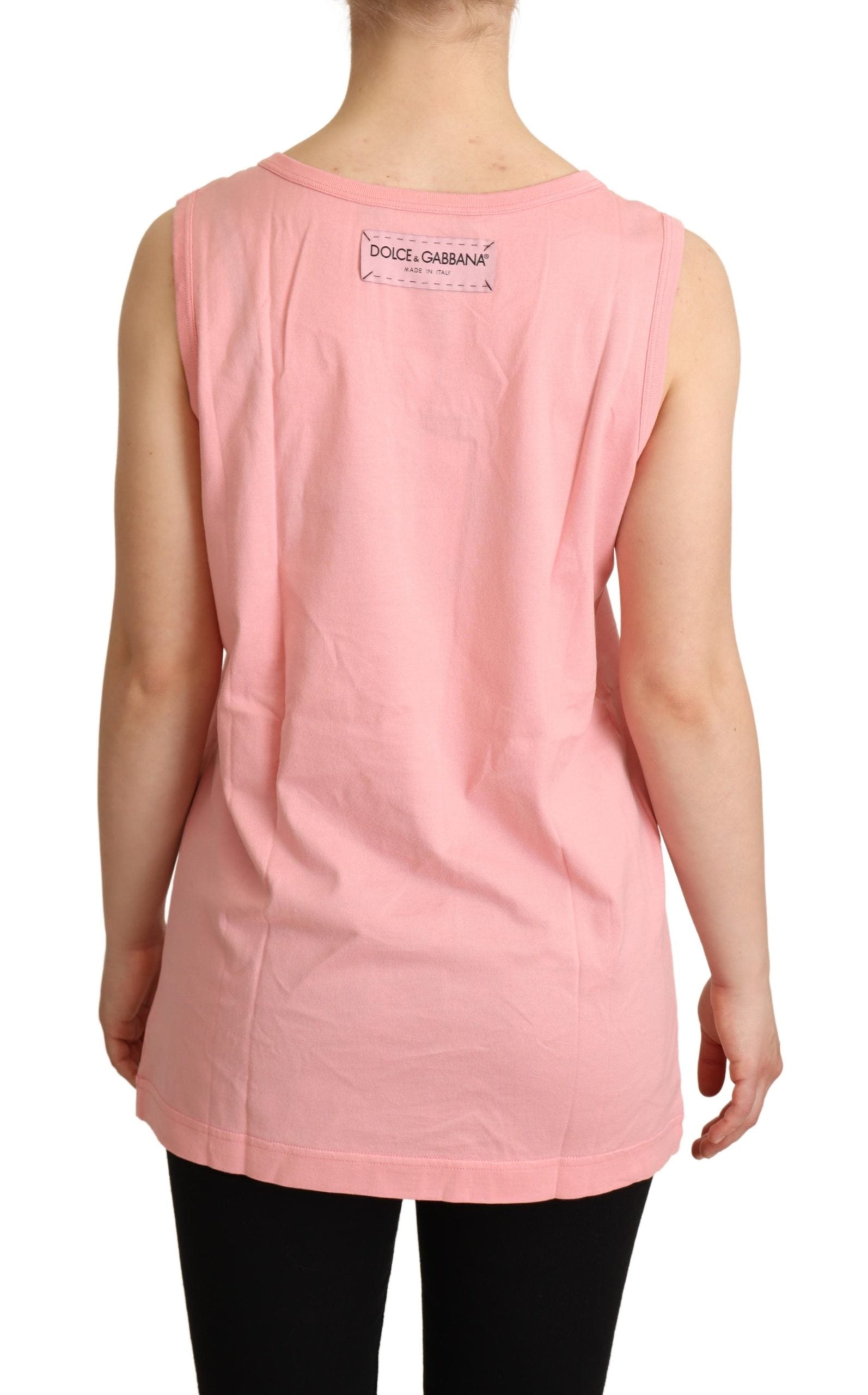 Dolce & Gabbana Pink All The Lovers Tank Top T-shirt