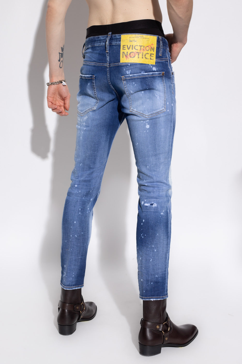 Dsquared² Blue Cotton Jeans & Pant