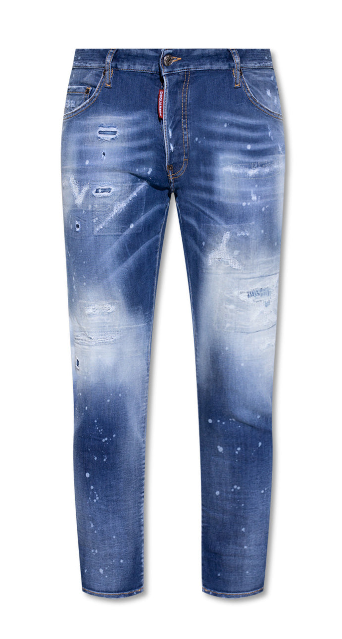 Dsquared² Blue Cotton Jeans & Pant