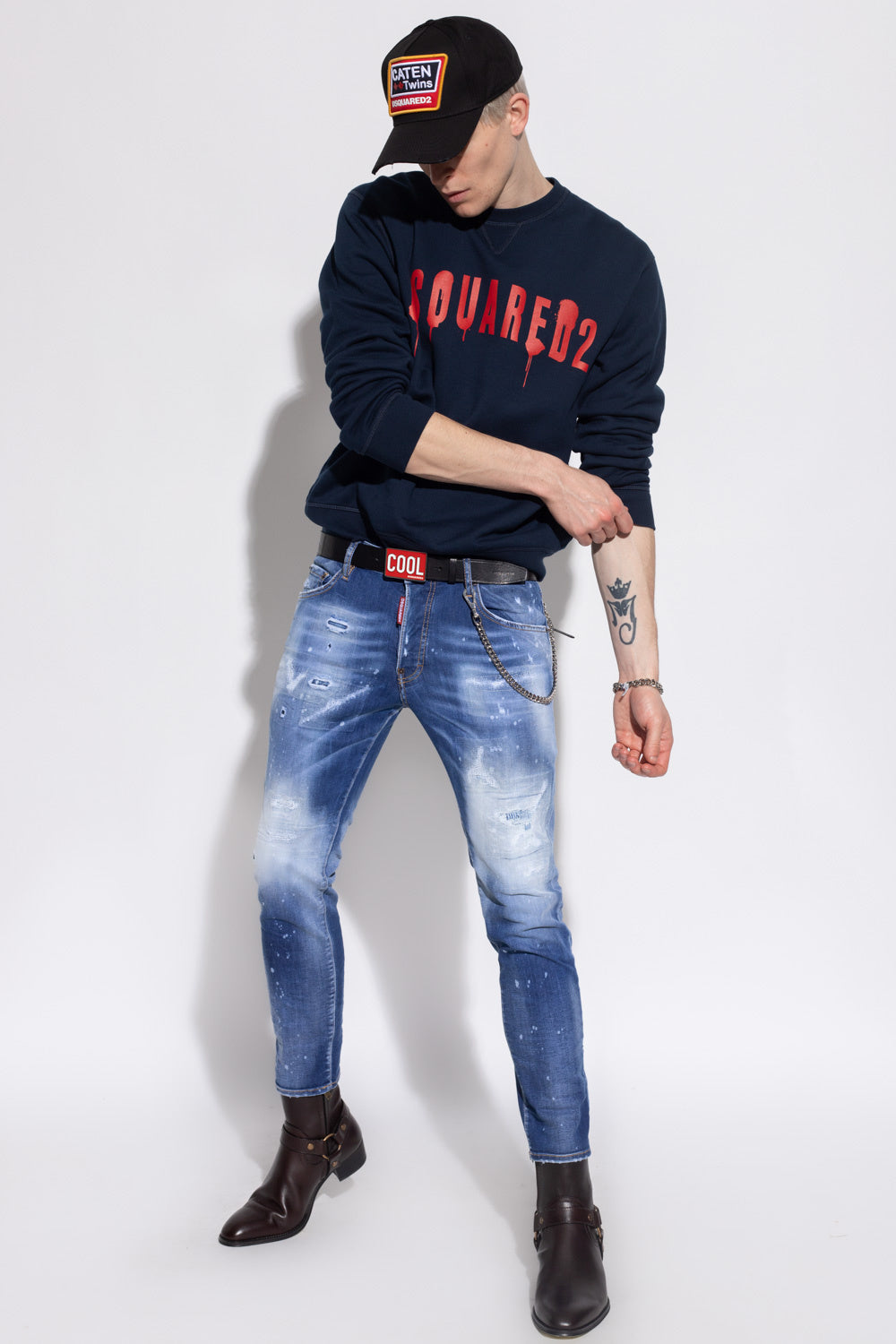 Dsquared² Blue Cotton Jeans & Pant