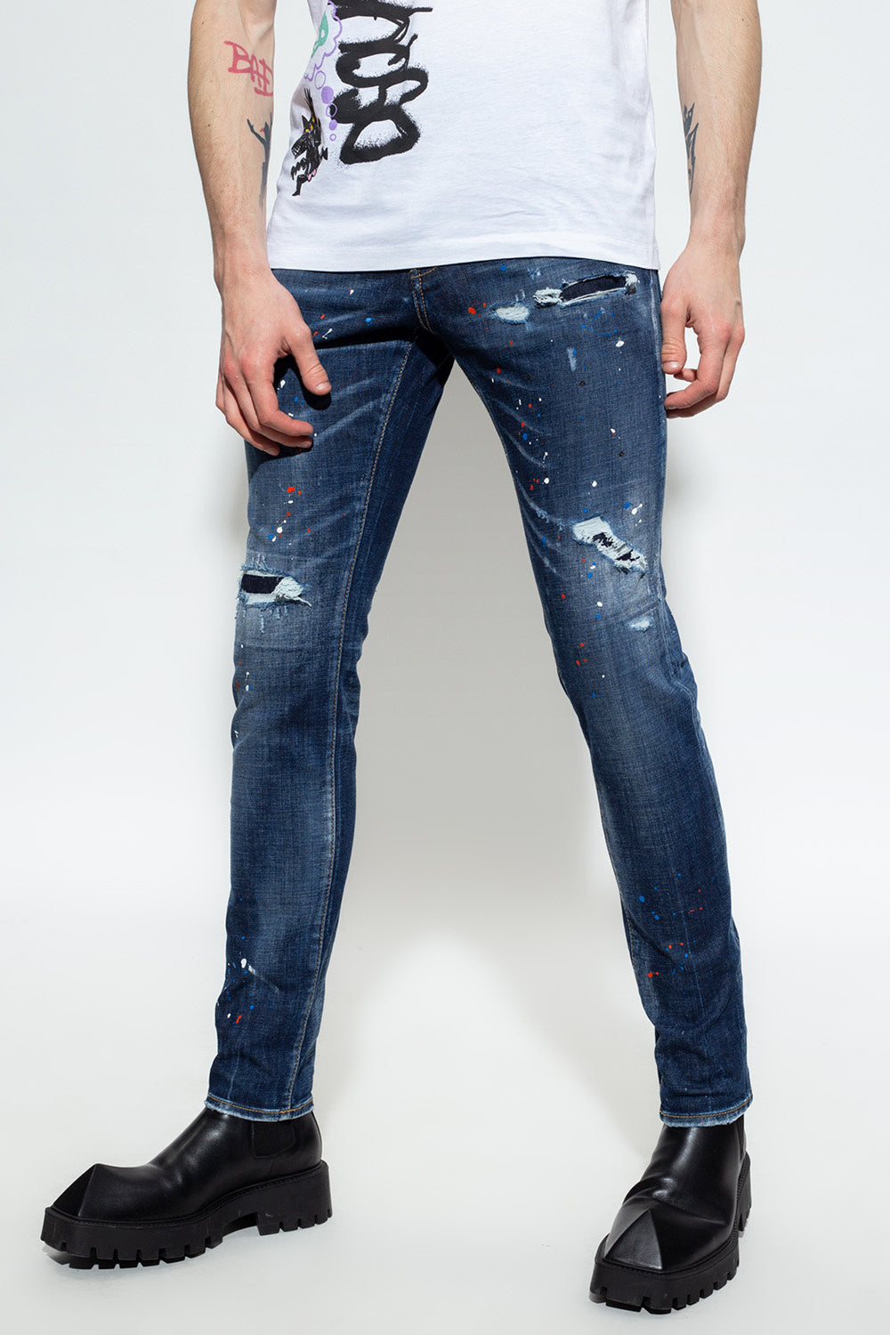 Dsquared² Blue Cotton Jeans & Pant