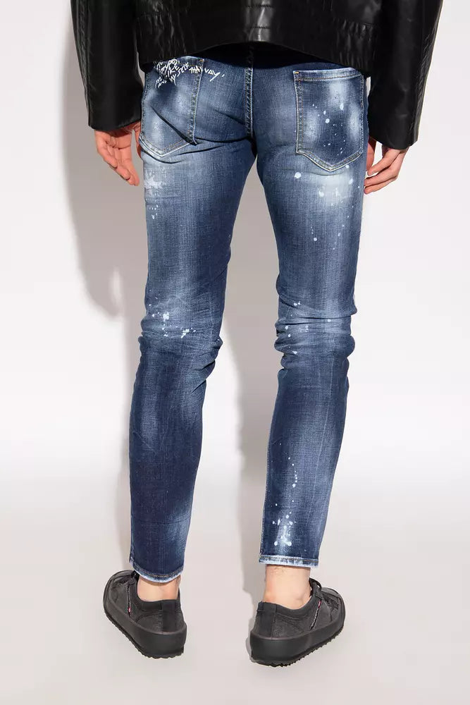 Dsquared² Blue Cotton Jeans & Pant