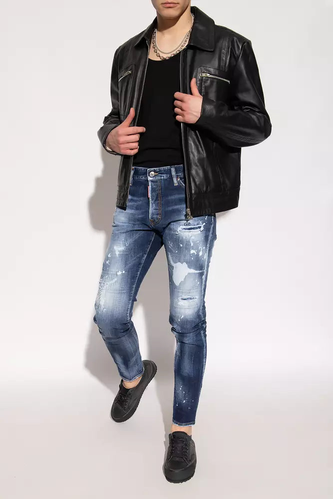 Dsquared² Blue Cotton Jeans & Pant