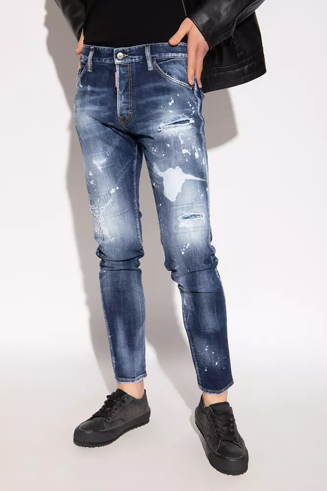 Dsquared² Blue Cotton Jeans & Pant