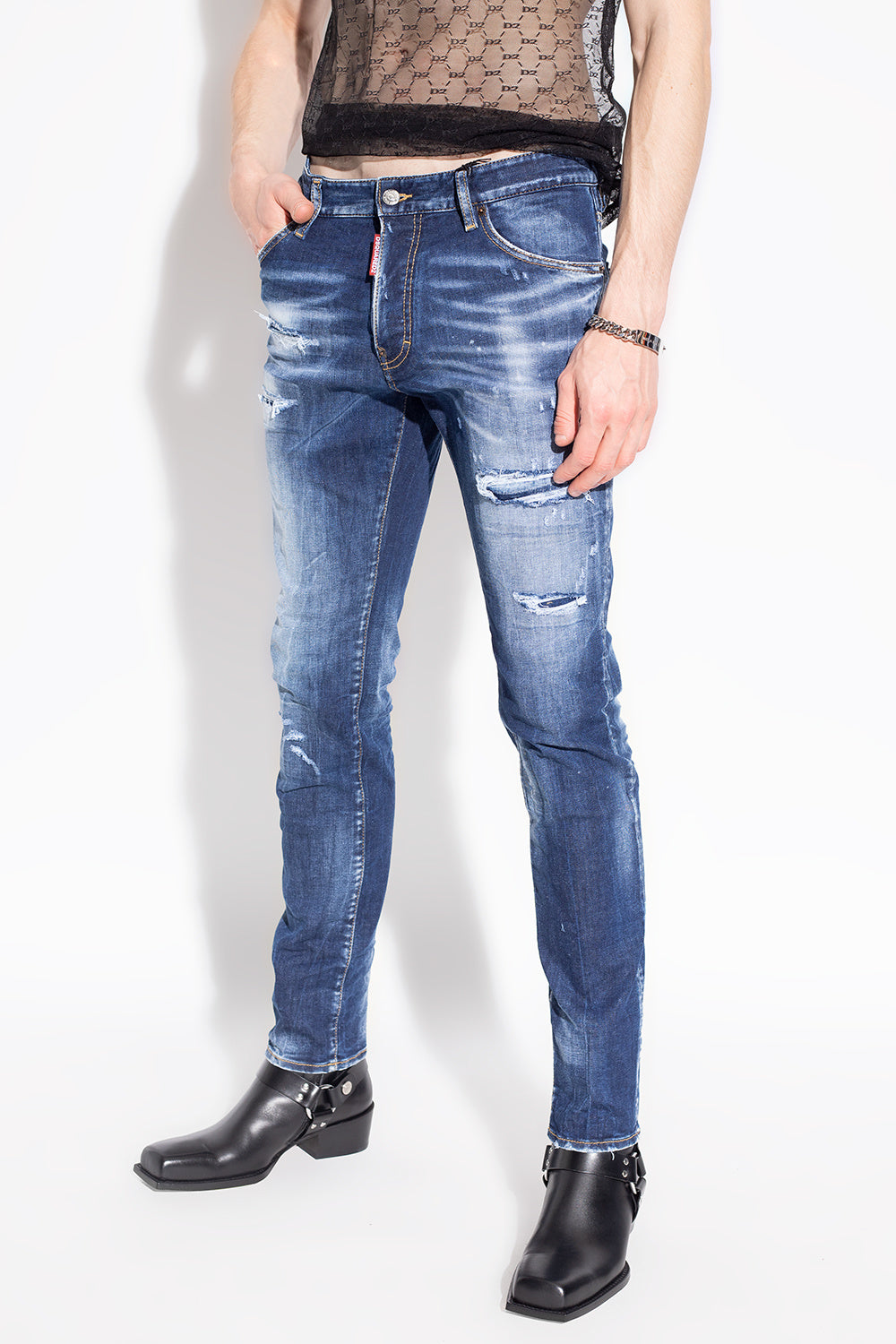 Dsquared² Blue Cotton Jeans & Pant