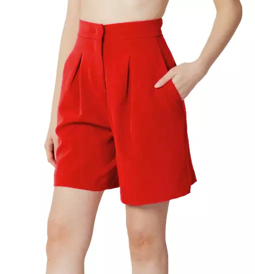 Hinnominate Red Polyester Short