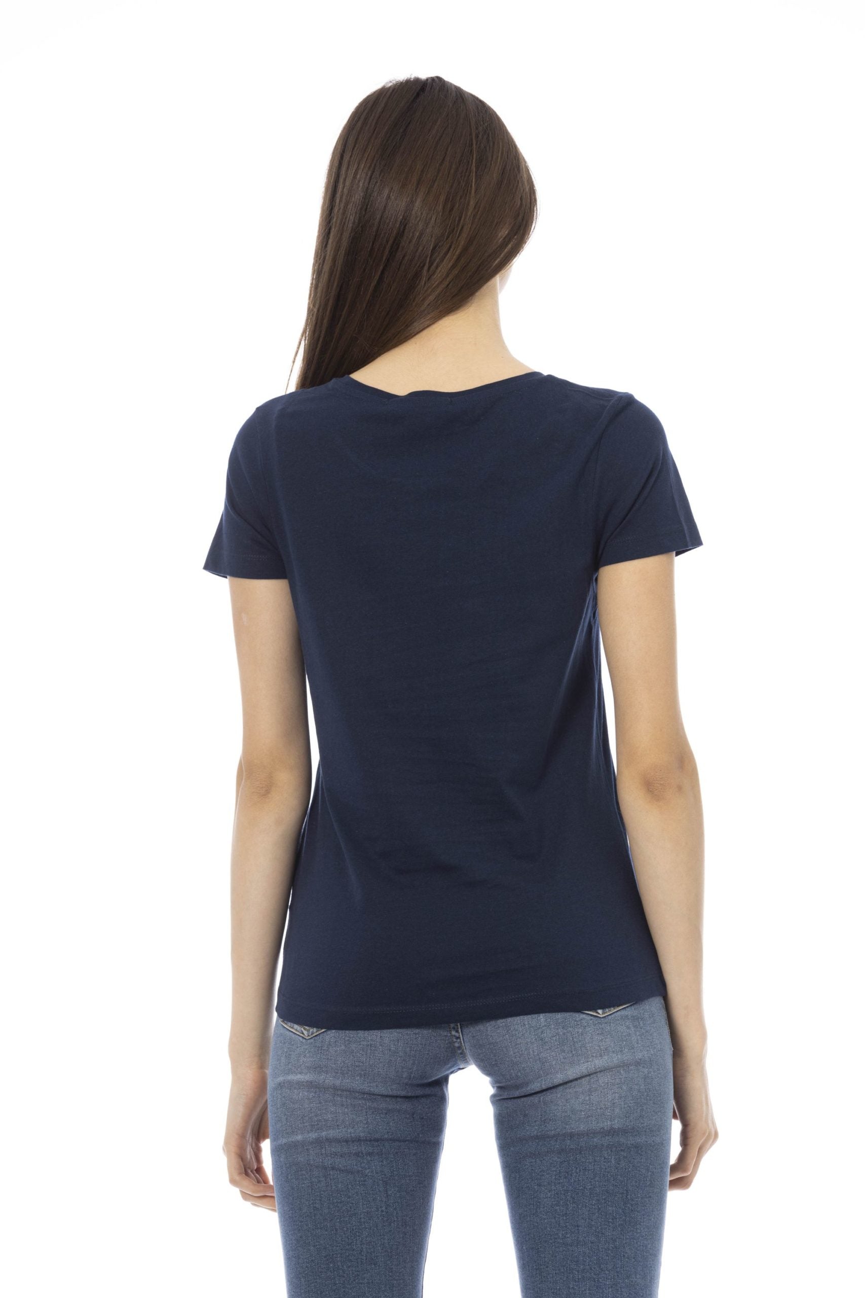 Trussardi Action Blue Cotton Tops & T-Shirt