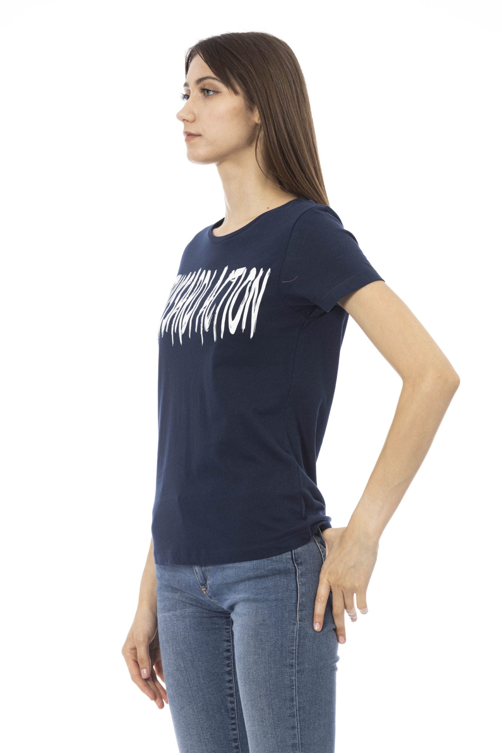 Trussardi Action Blue Cotton Tops & T-Shirt