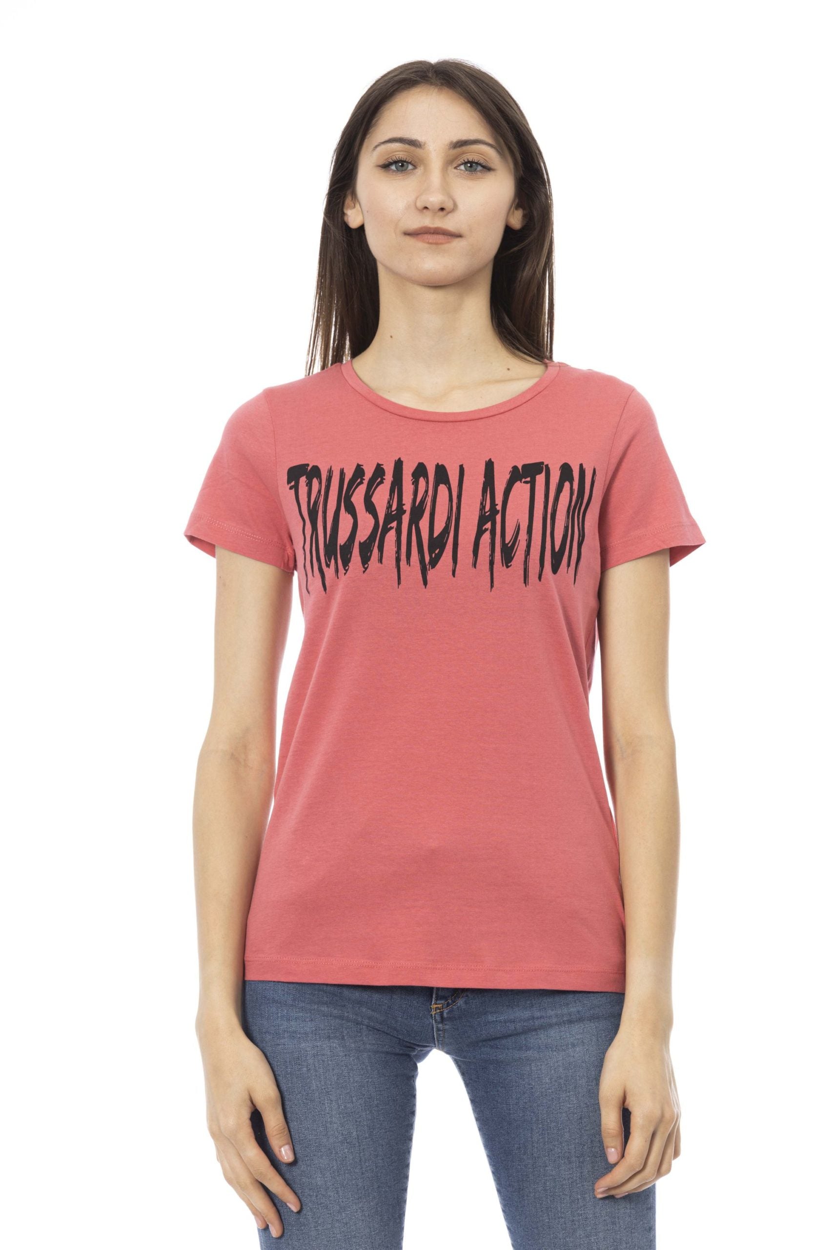 Trussardi Action Pink Cotton Tops & T-Shirt