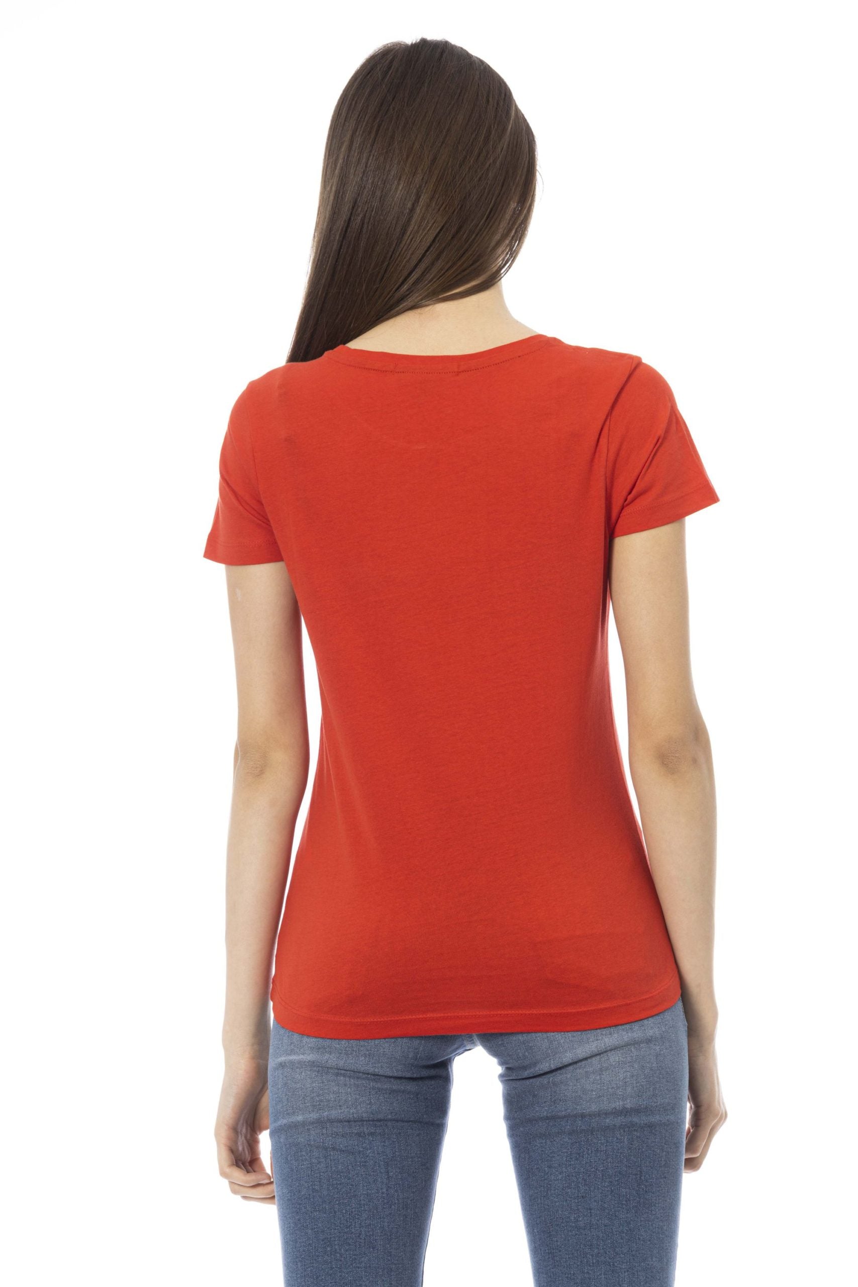 Trussardi Action Red Cotton Tops & T-Shirt