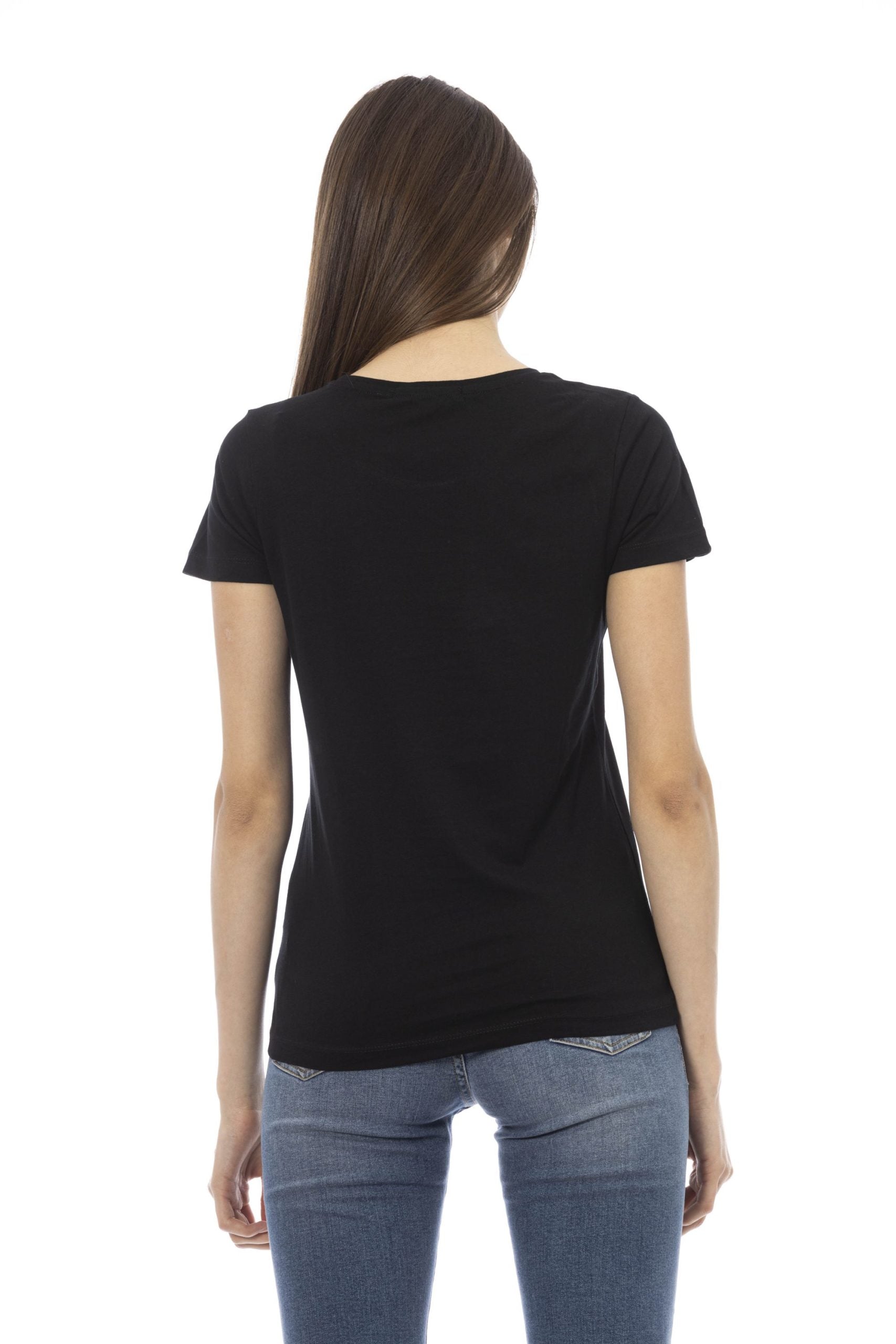 Trussardi Action Black Cotton Tops & T-Shirt