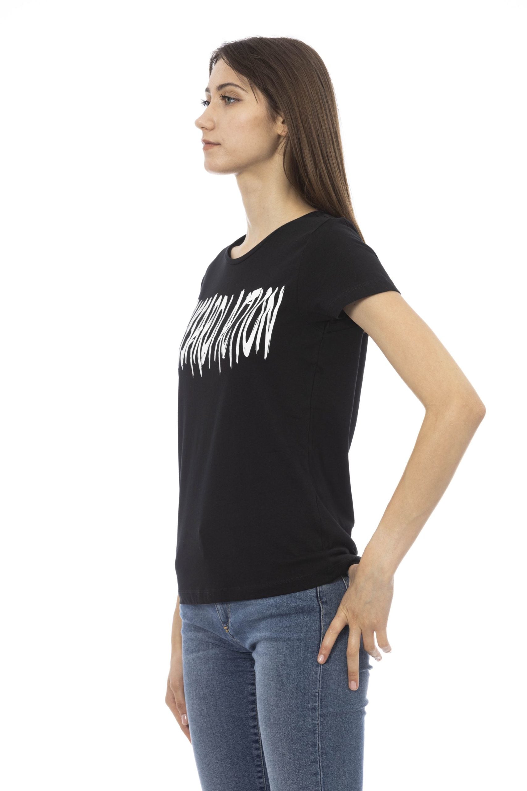 Trussardi Action Black Cotton Tops & T-Shirt