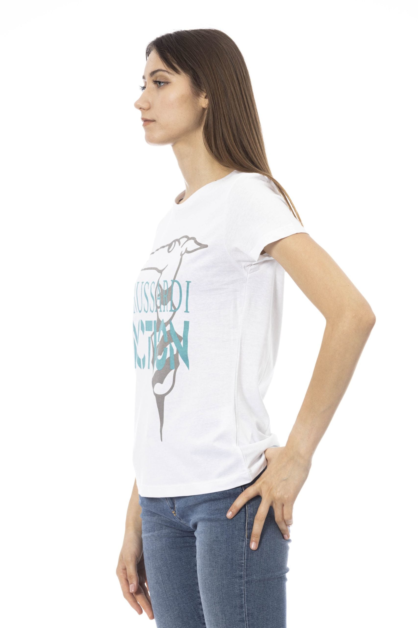 Trussardi Action White Cotton Tops & T-Shirt