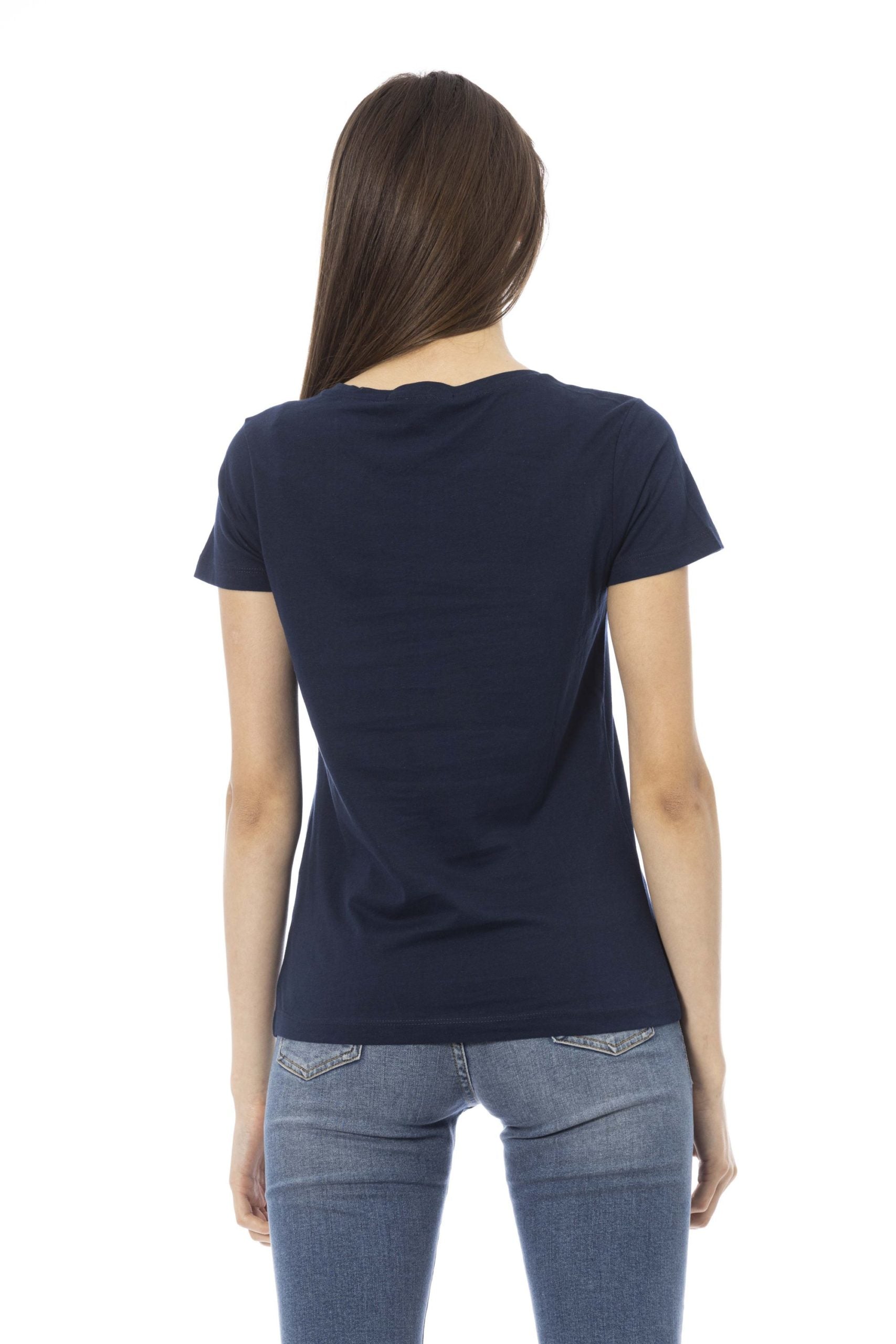 Trussardi Action Blue Cotton Tops & T-Shirt