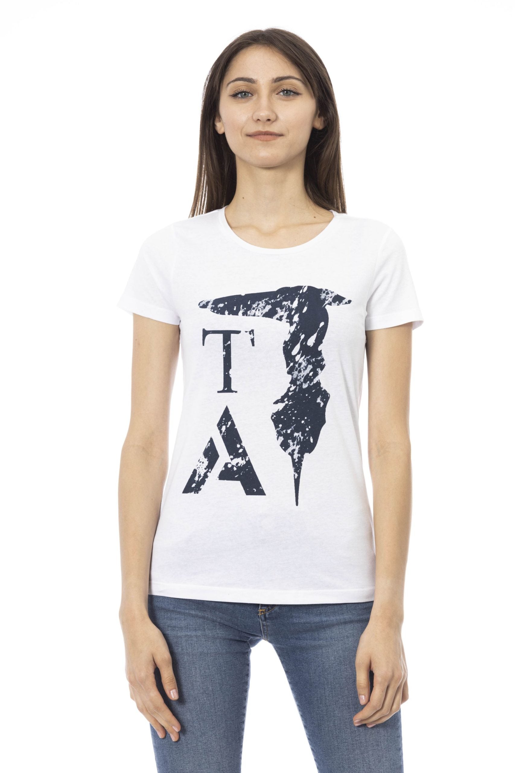 Trussardi Action White Cotton Tops & T-Shirt