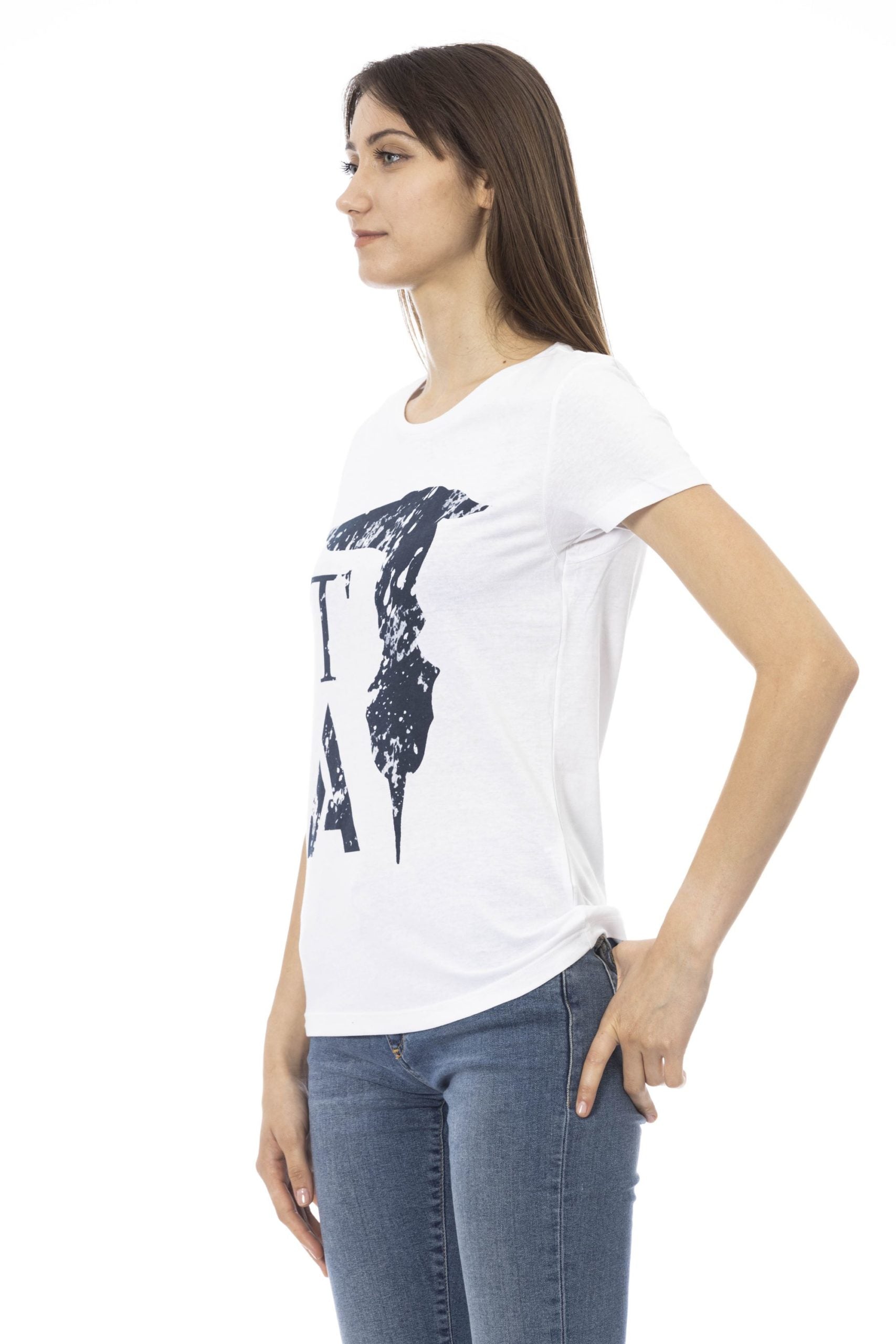 Trussardi Action White Cotton Tops & T-Shirt