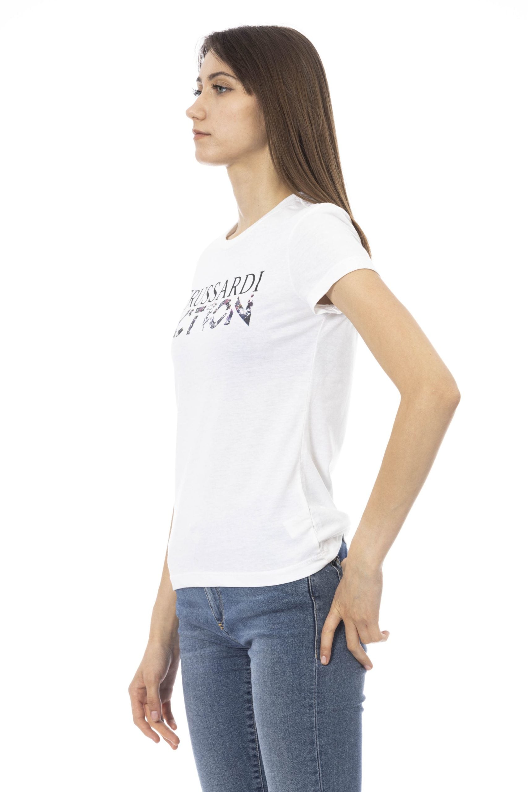 Trussardi Action White Cotton Tops & T-Shirt