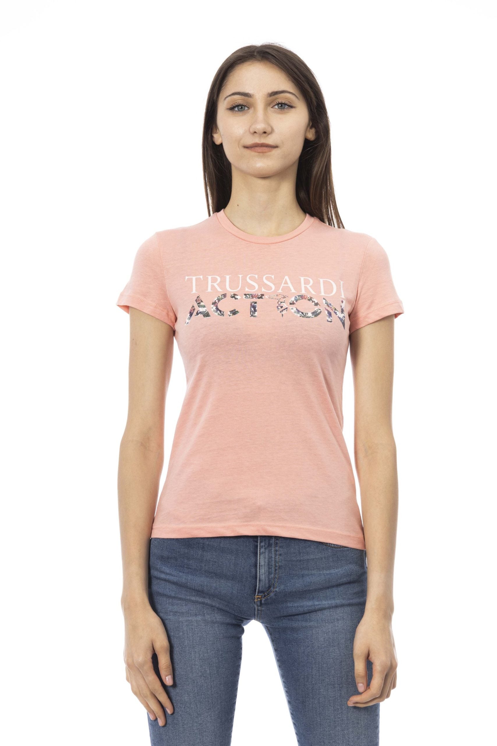 Trussardi Action Pink Cotton Tops & T-Shirt