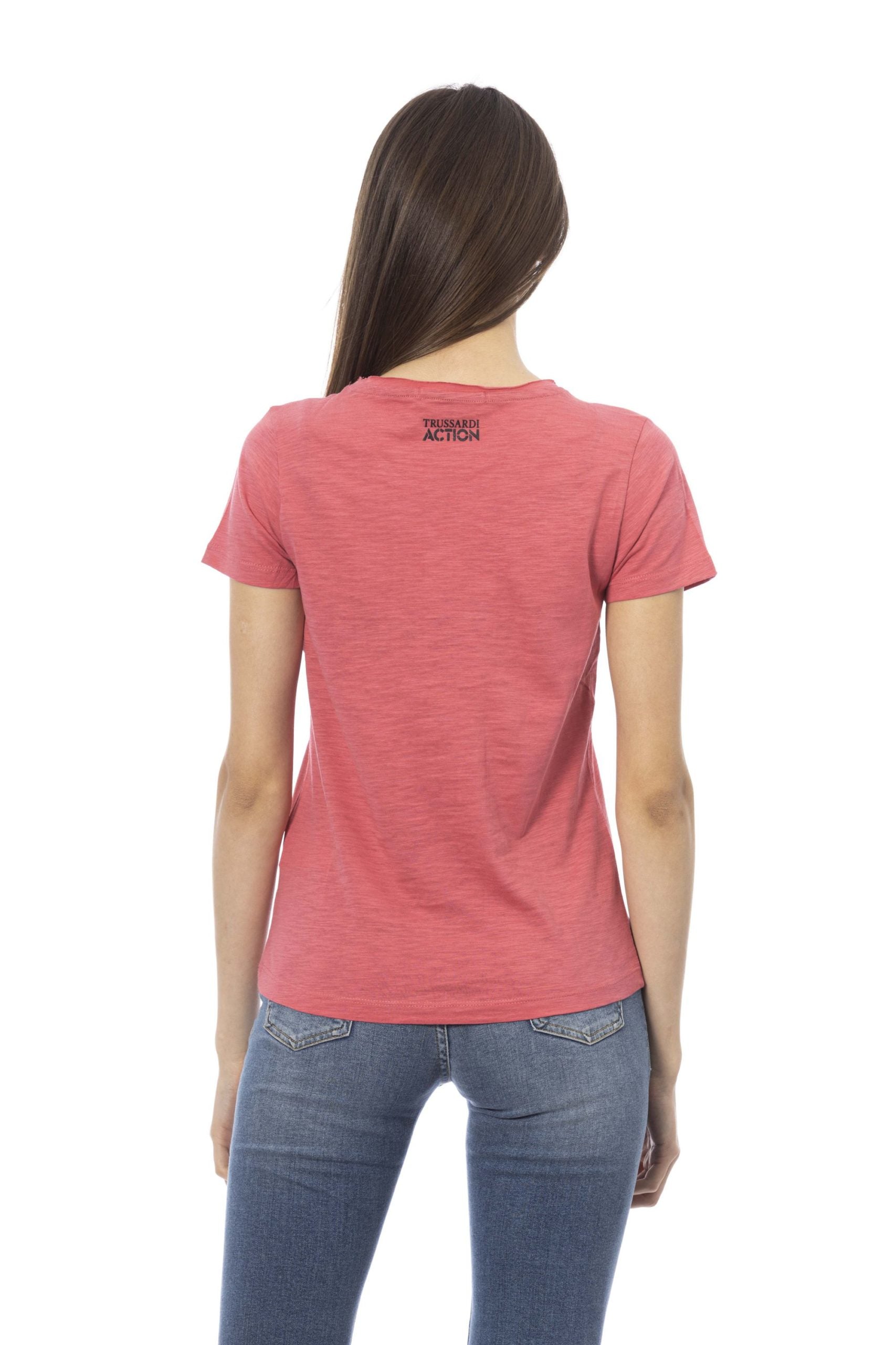 Trussardi Action Pink Cotton Tops & T-Shirt