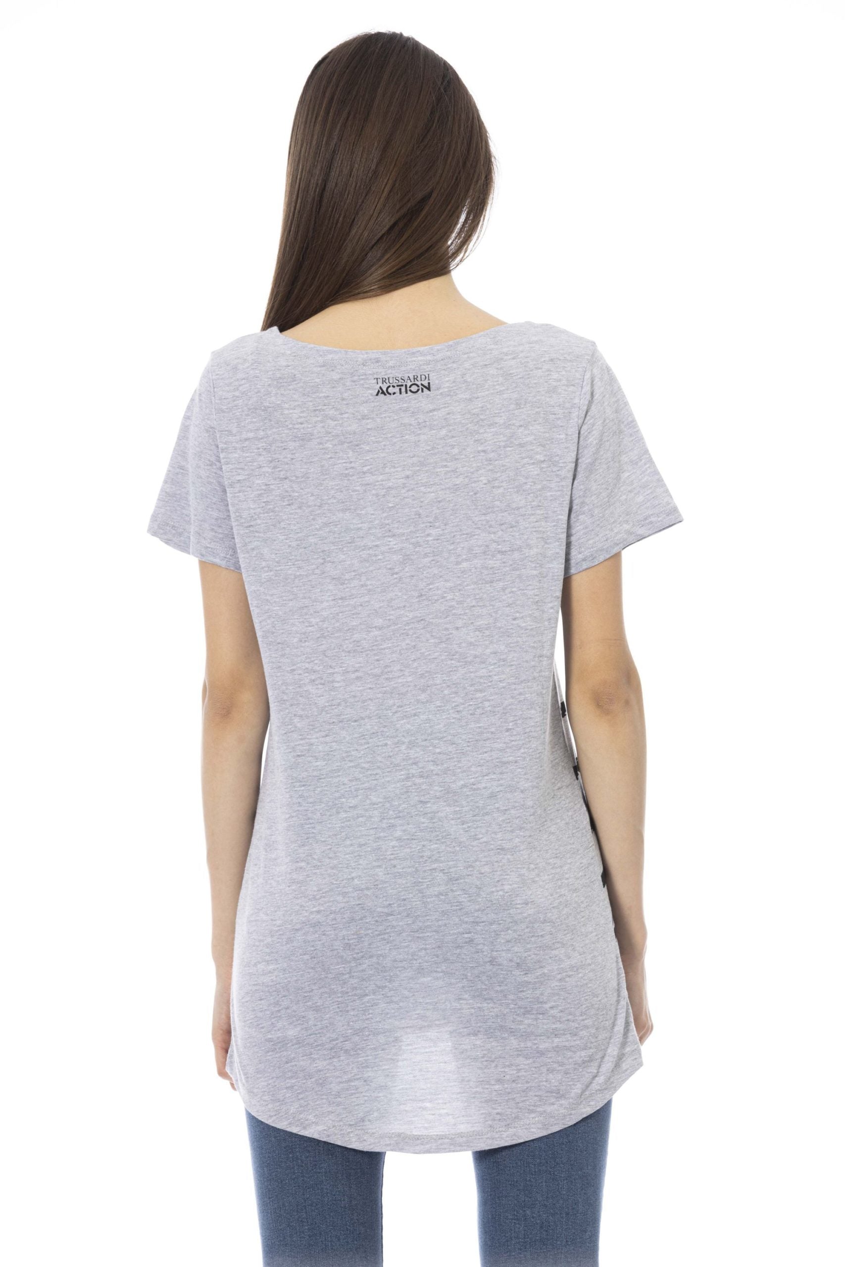 Trussardi Action Gray Cotton Tops & T-Shirt