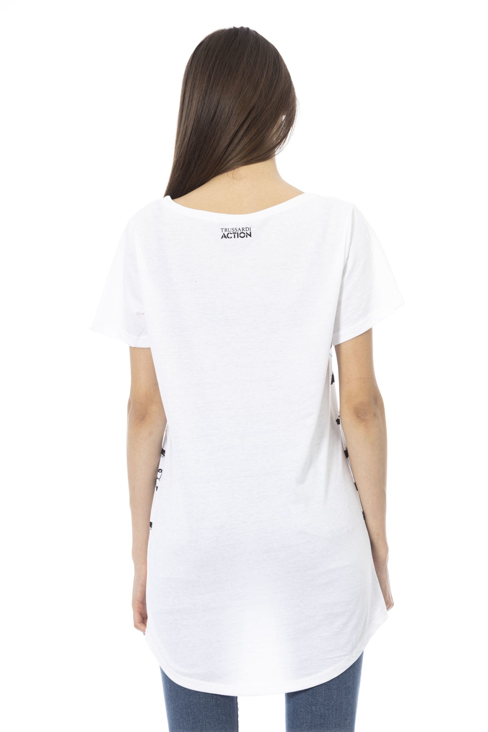 Trussardi Action White Cotton Tops & T-Shirt