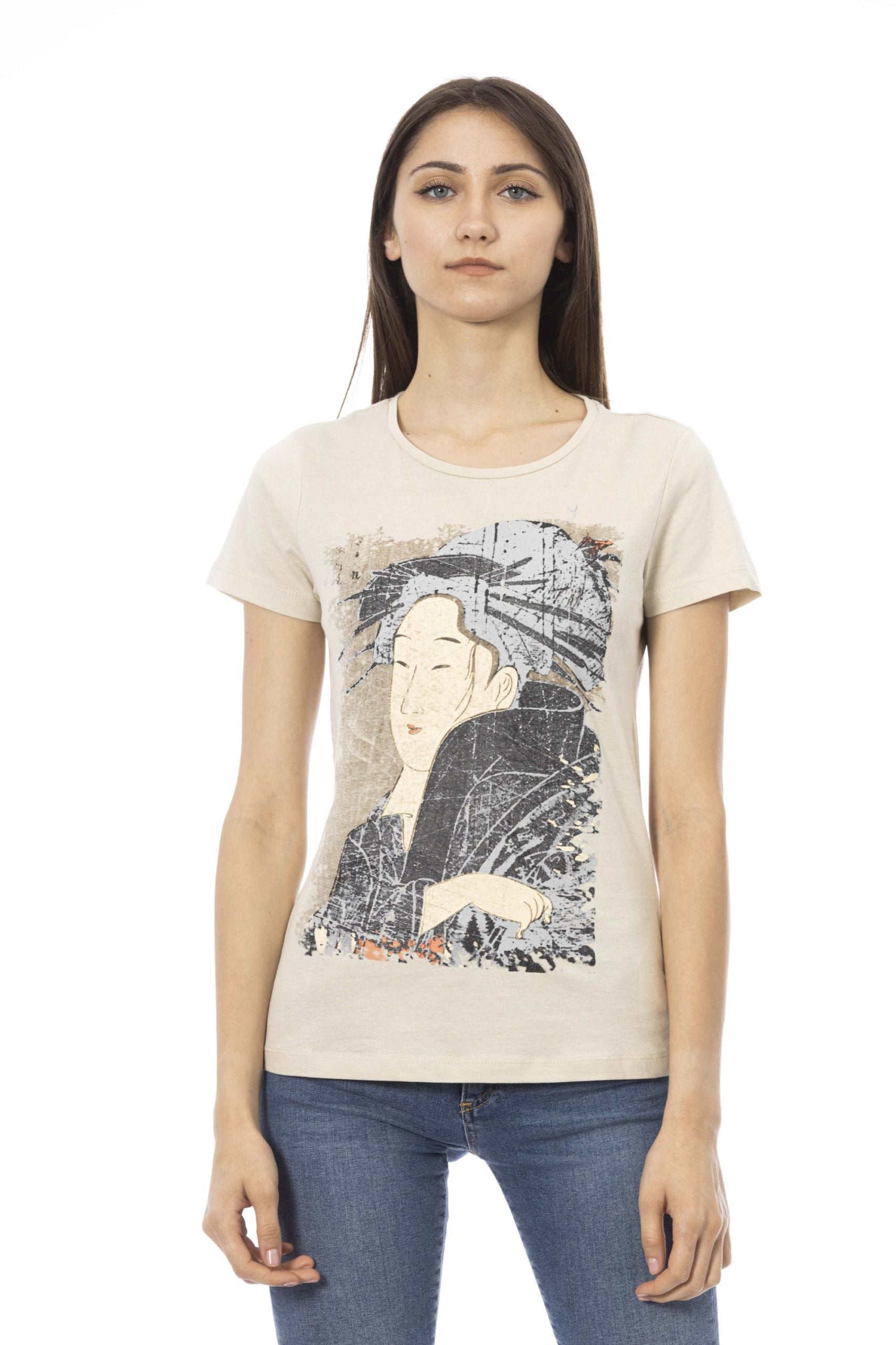 Trussardi Action Beige Cotton Tops & T-Shirt