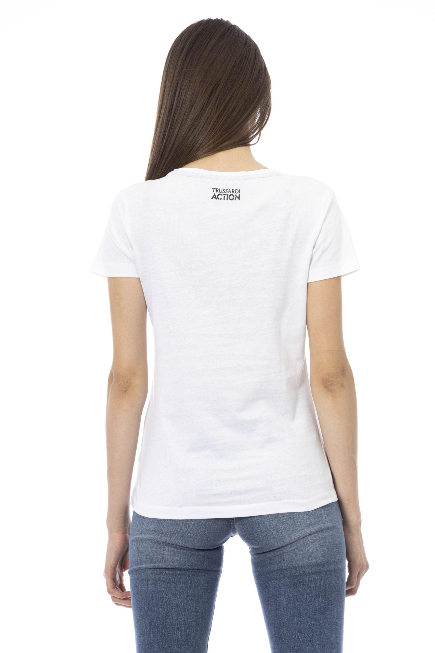 Trussardi Action White Cotton Tops & T-Shirt