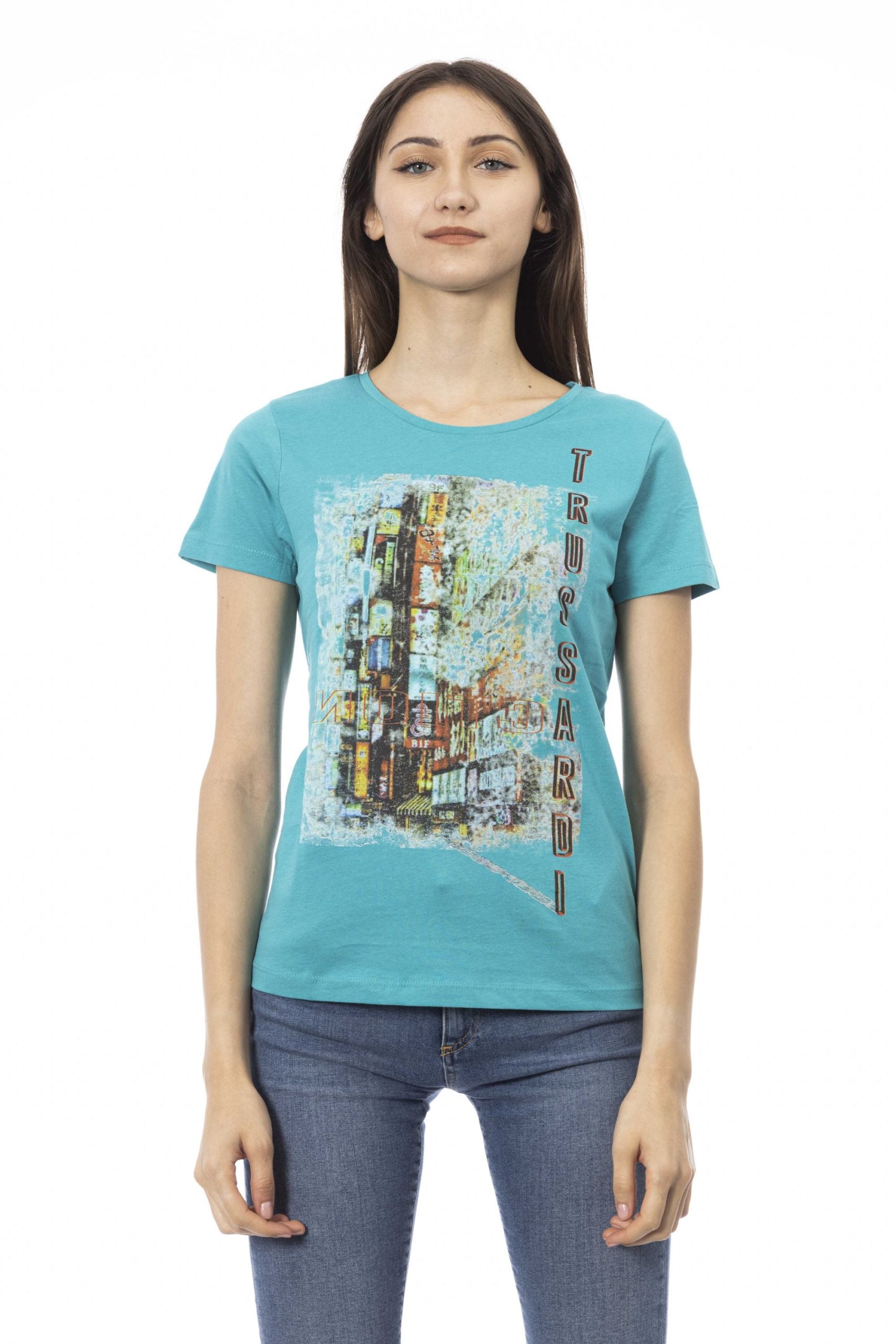 Trussardi Action Light-blue Cotton Tops & T-Shirt